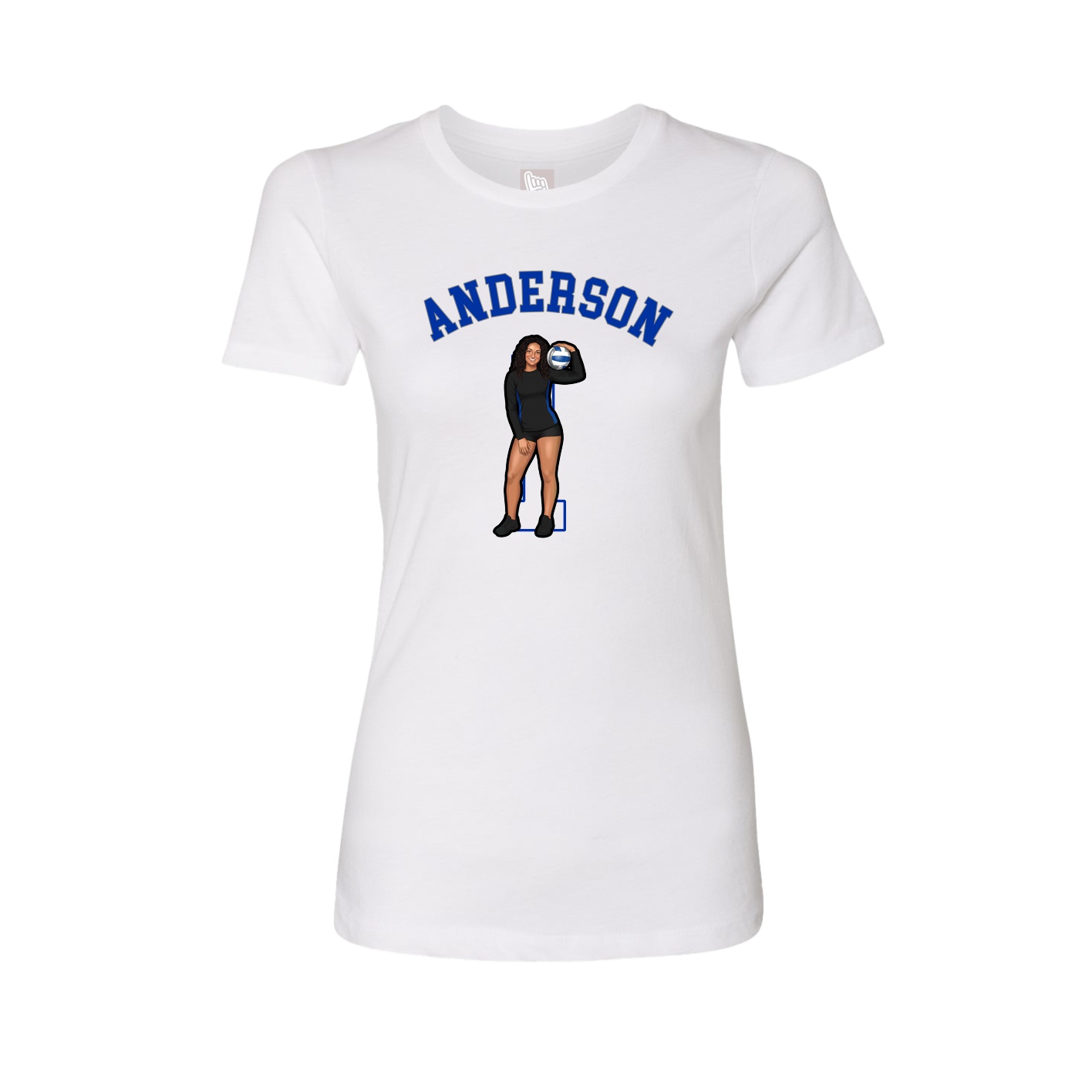 Fitted Women's Tee — Shirsey Arch in White