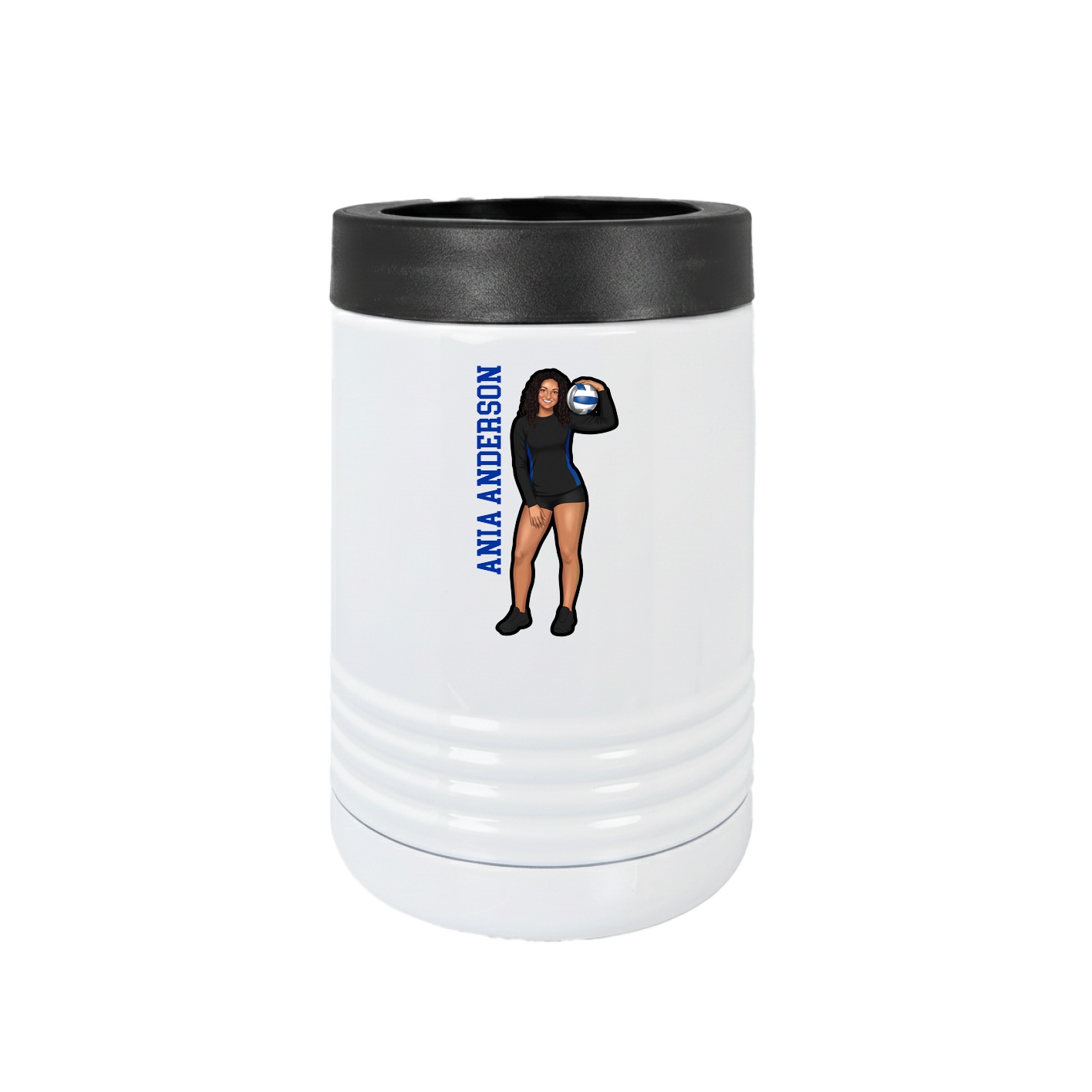 Beverage Holder — Name Vertical in White