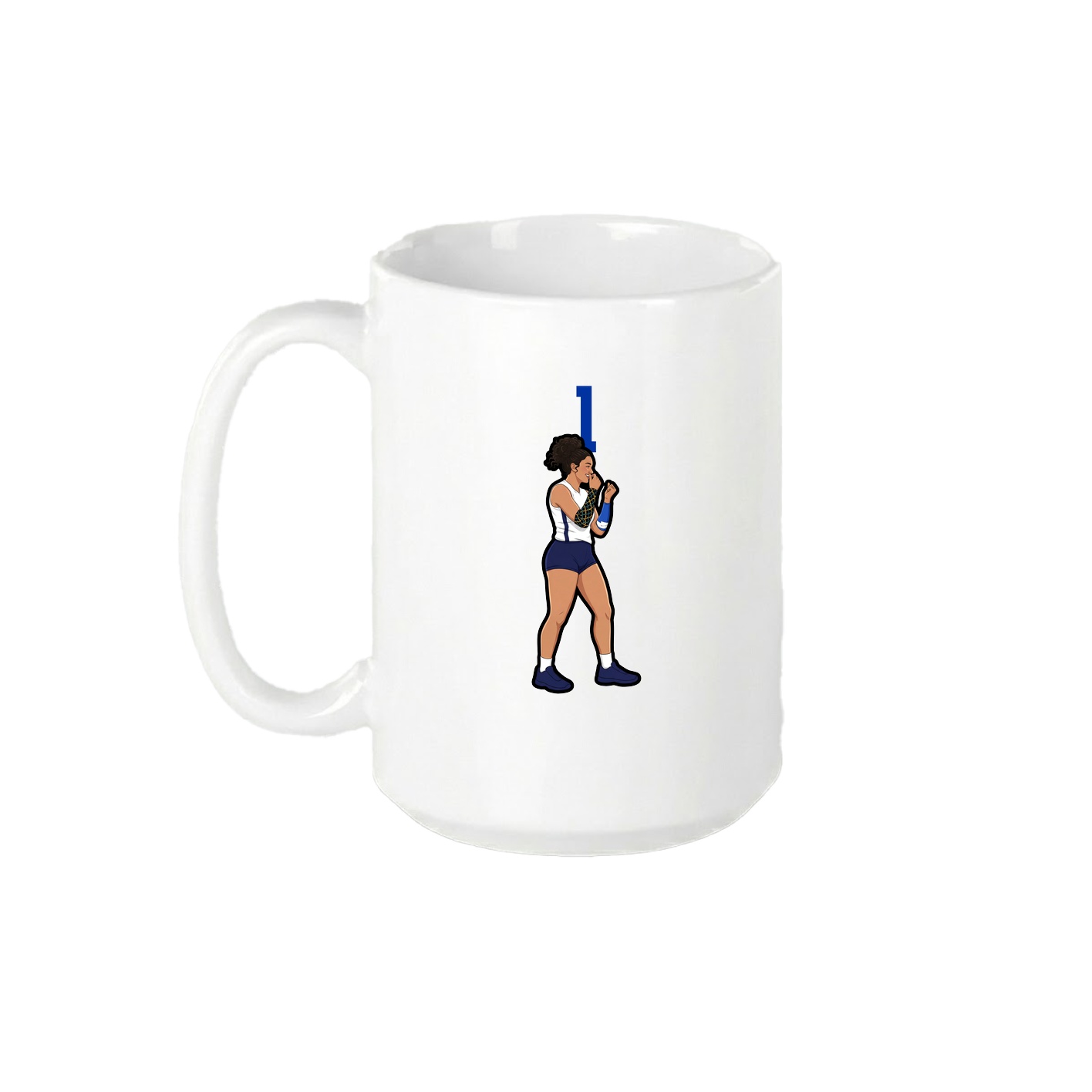 15oz Coffee Mug — Number Top in White