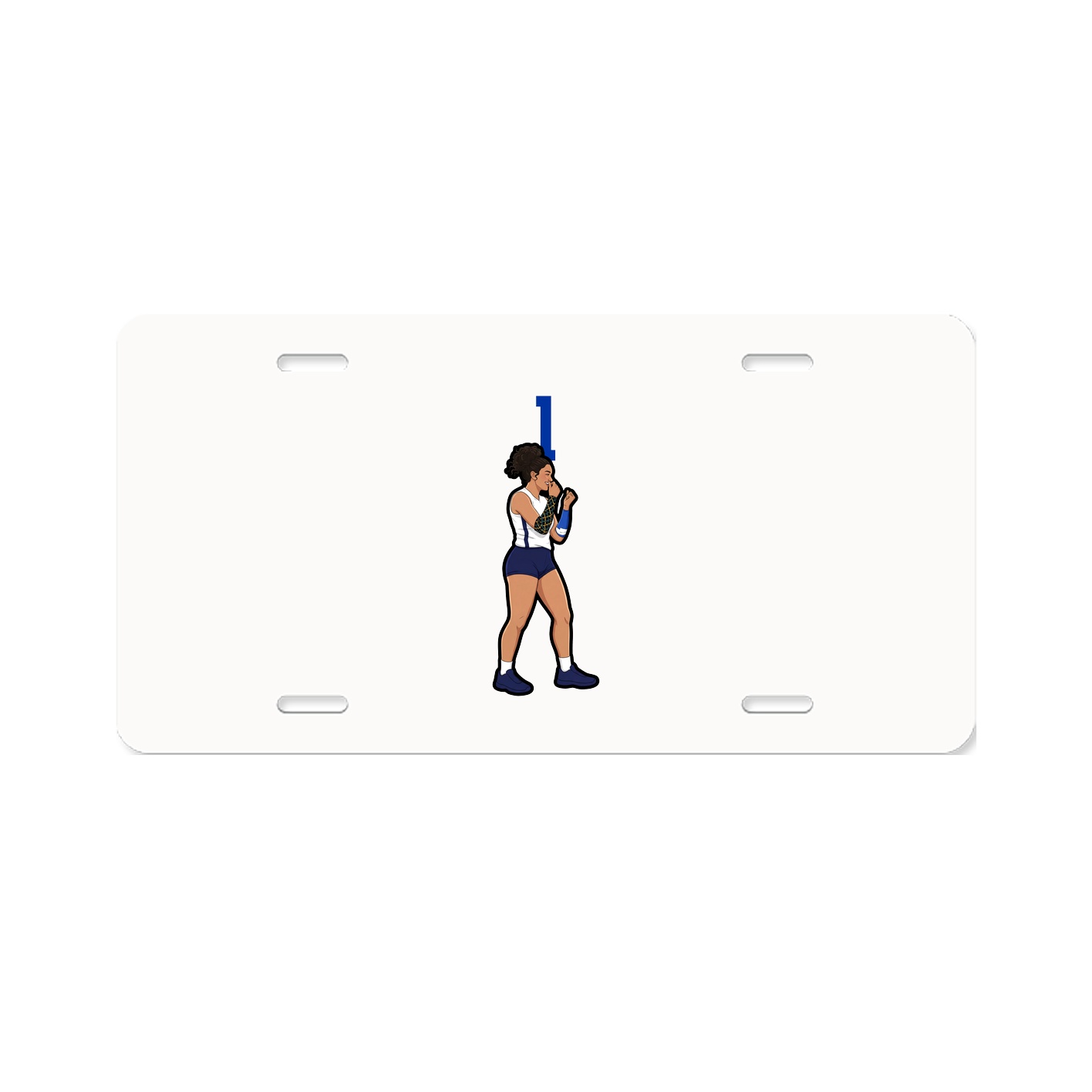 License Plate — Number Top in Classic