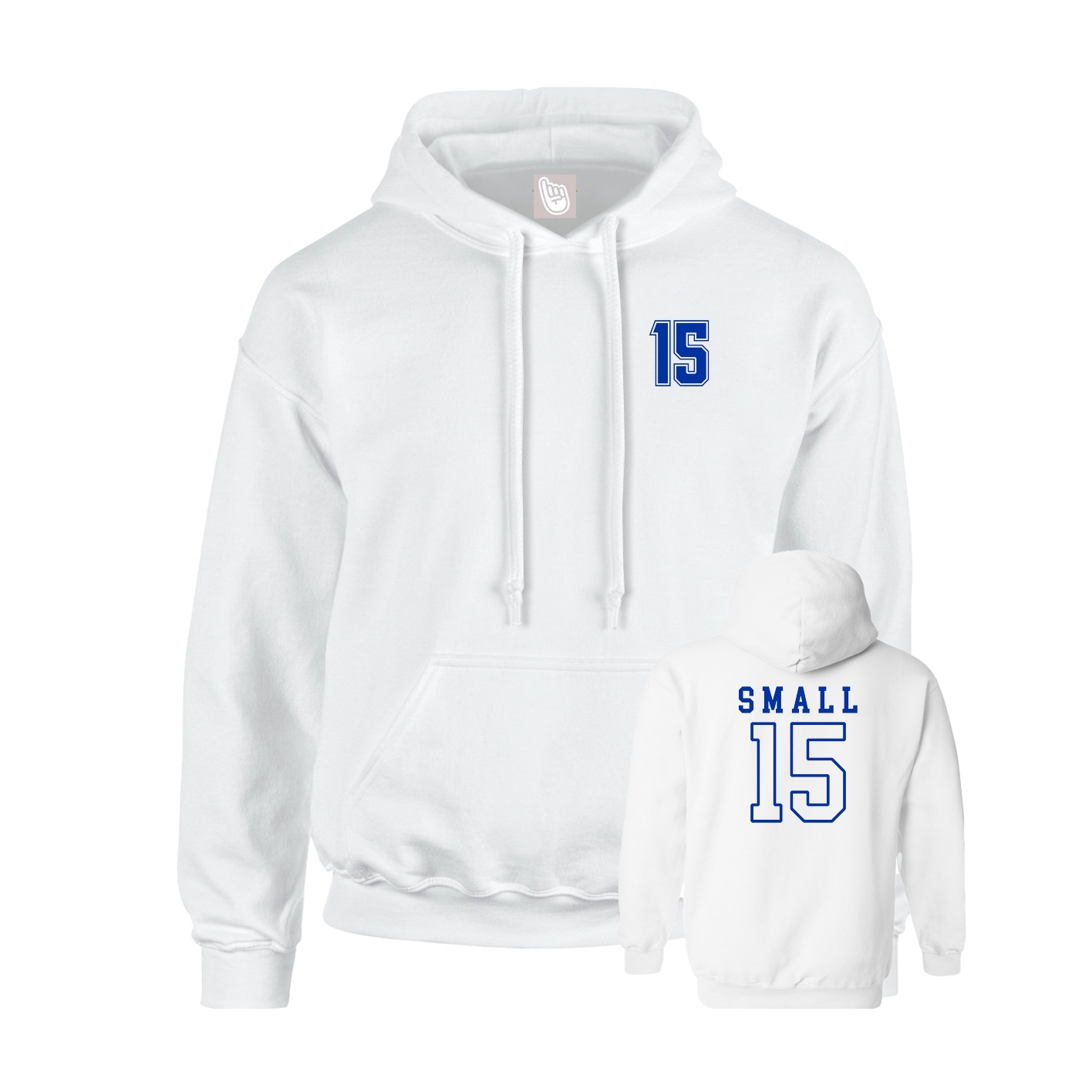 Hoodie — Chest Back in White