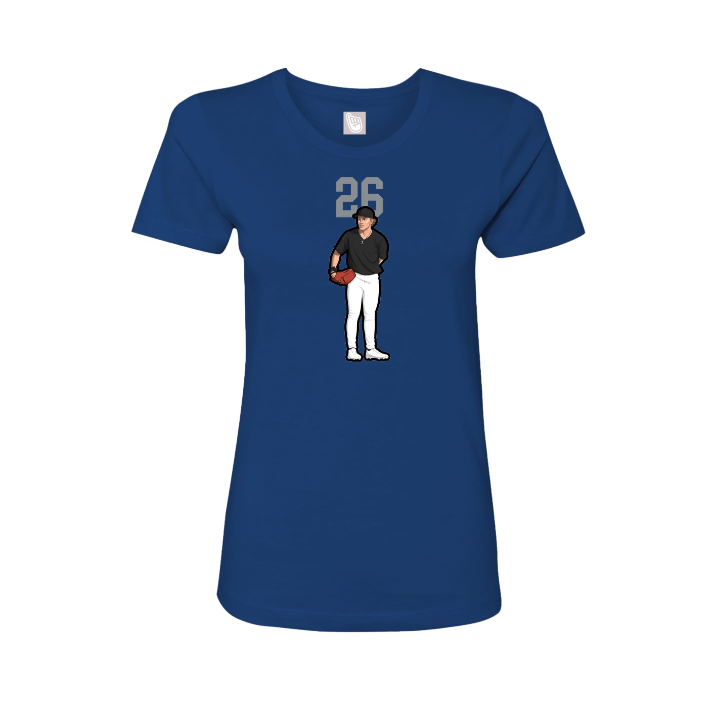 Fitted Women's Tee — Number Top in Royal