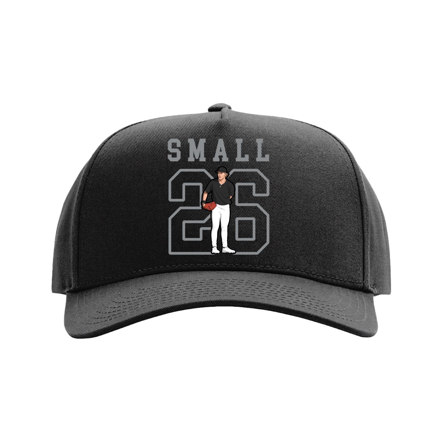 Full Fabric Five-Panel Champ Cap — Shirsey in Black