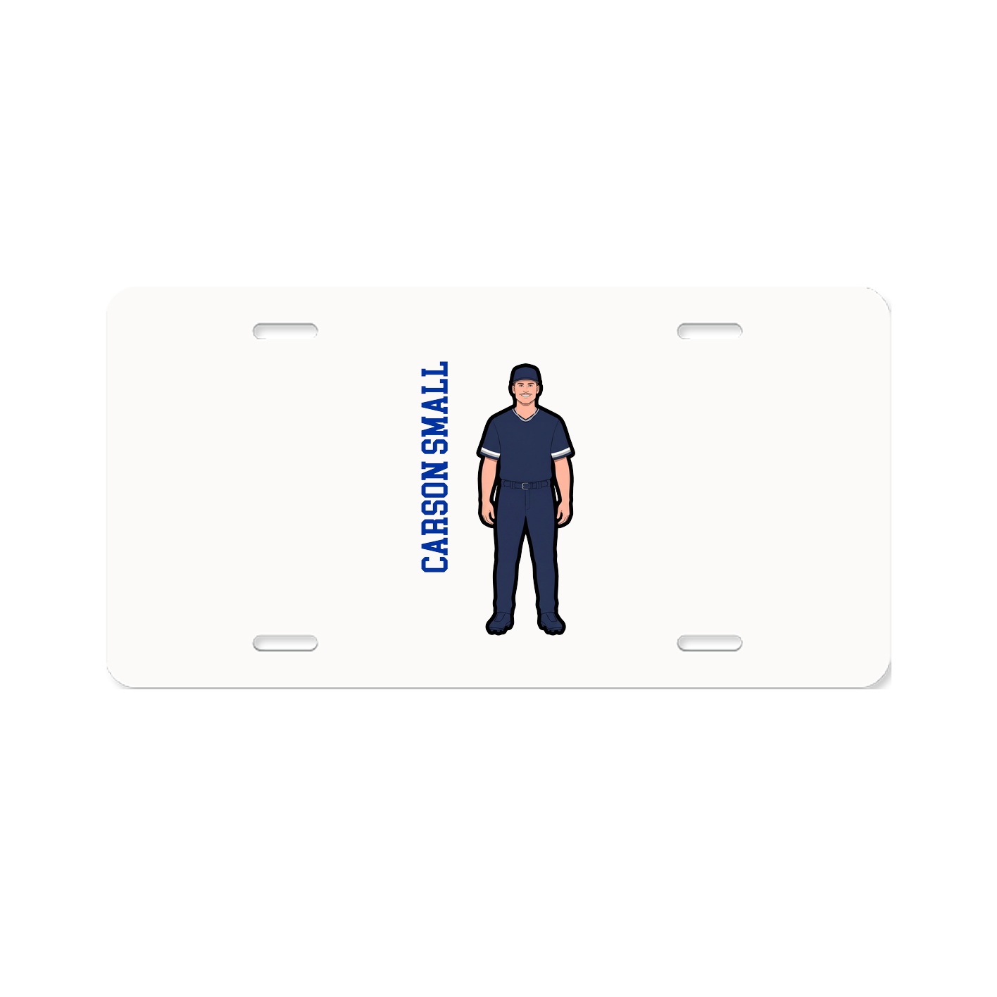 License Plate — Name Vertical in Classic