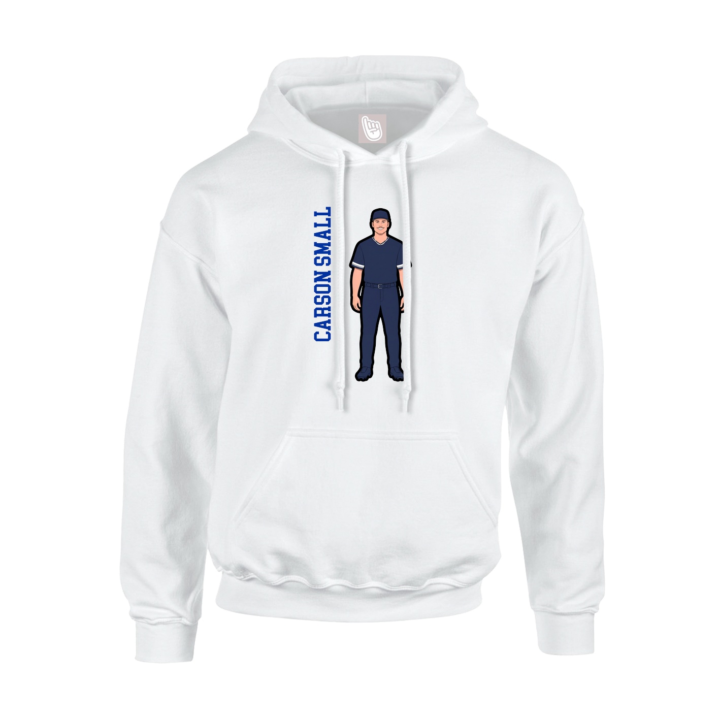Youth Hoodie — Name Vertical in White