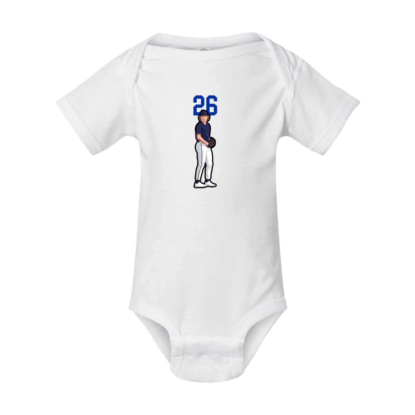Baby Onesie — Number Top in White