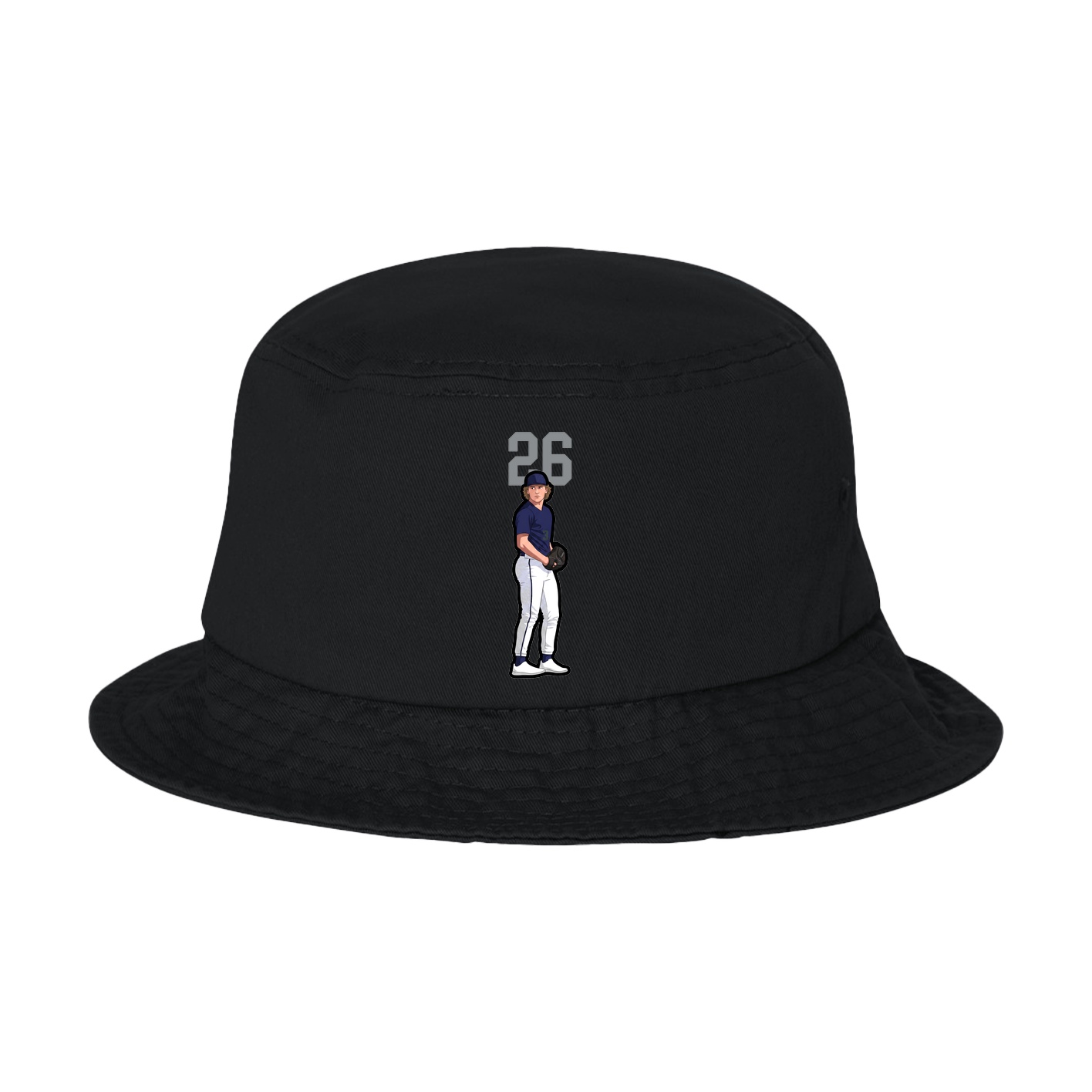Bucket Cap — Number Top in Black