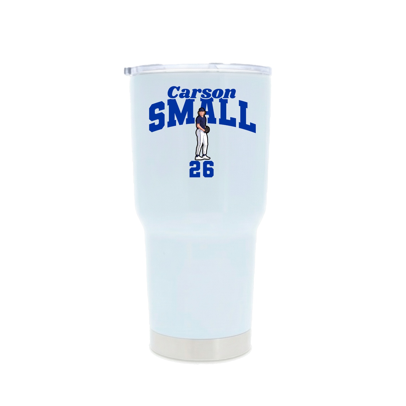 30oz Stainless Steel Tumbler — Signature Arch in White
