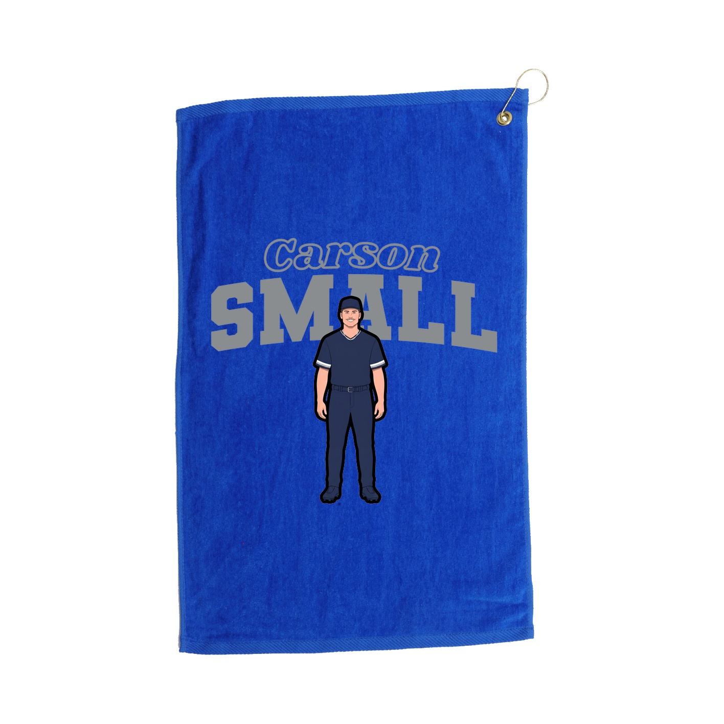 Golf Towel — Name Arch in Royal
