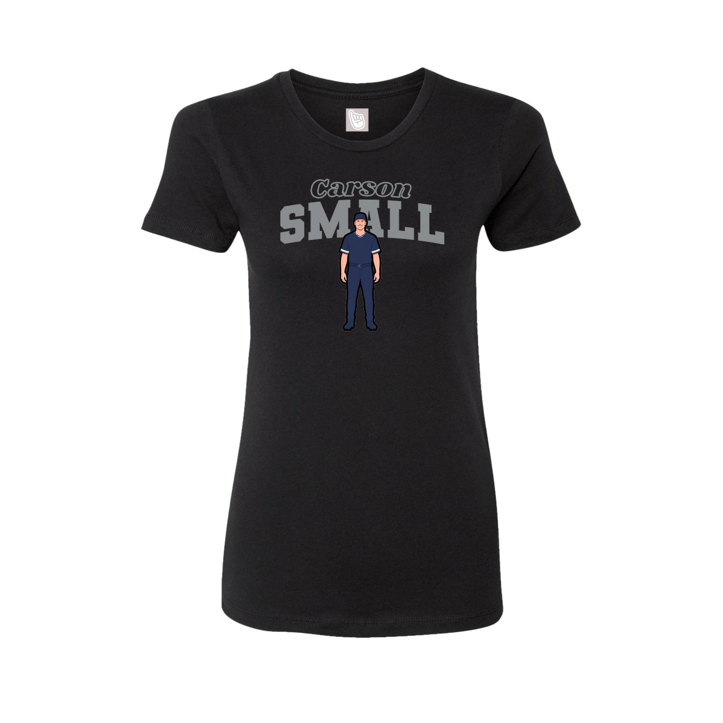 Fitted Women's Tee — Name Arch in Black