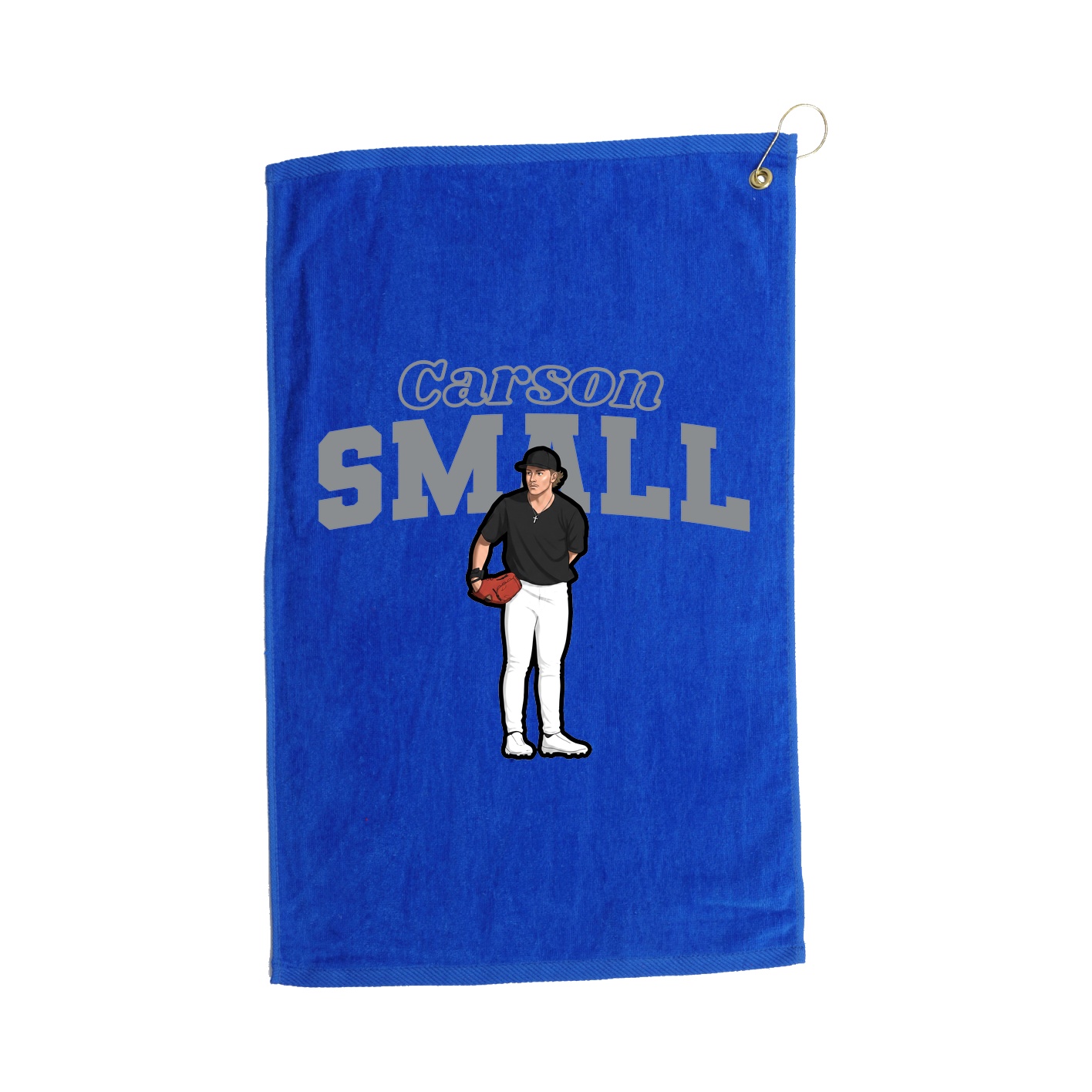 Golf Towel — Name Arch in Royal