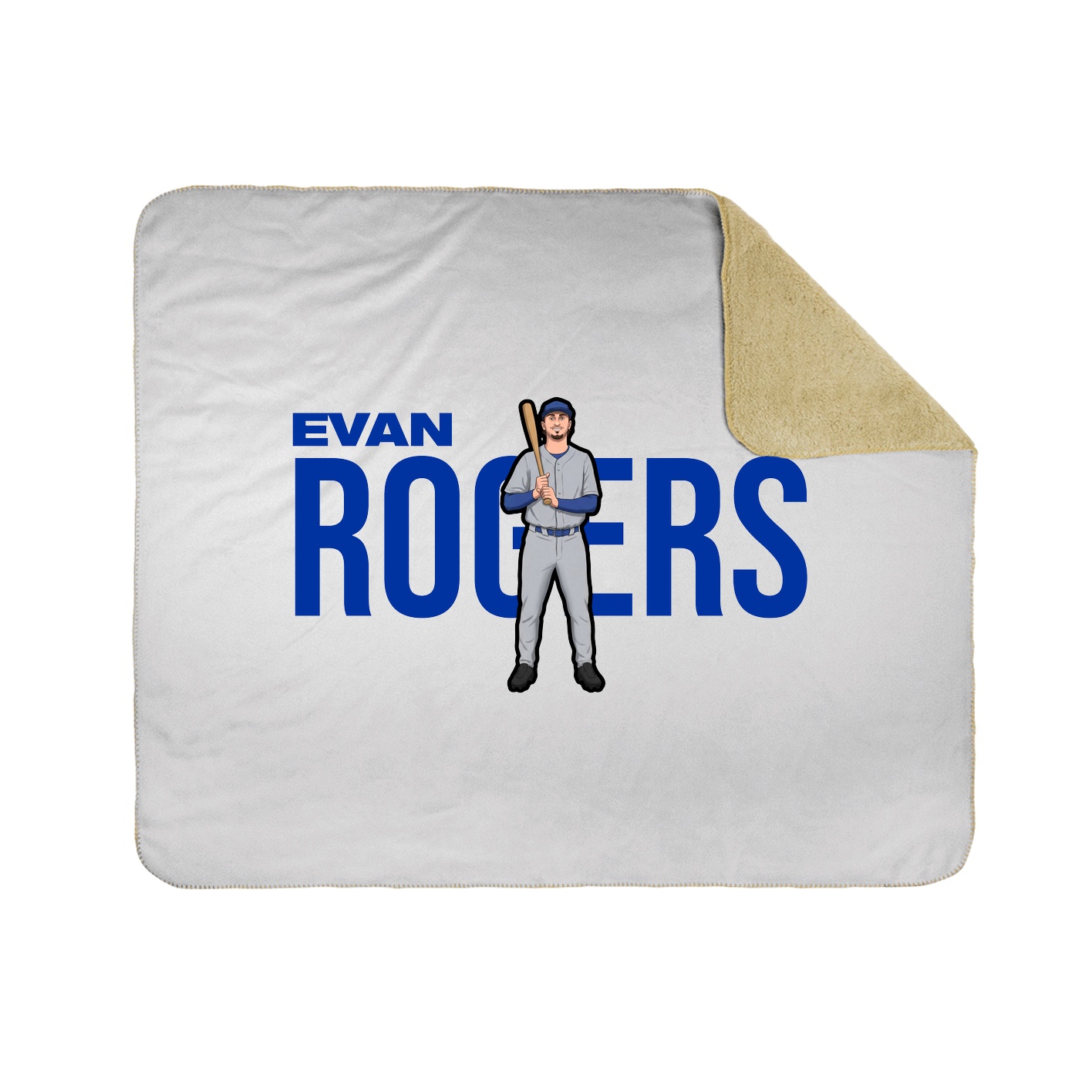 Throw Blanket — Player Name in White