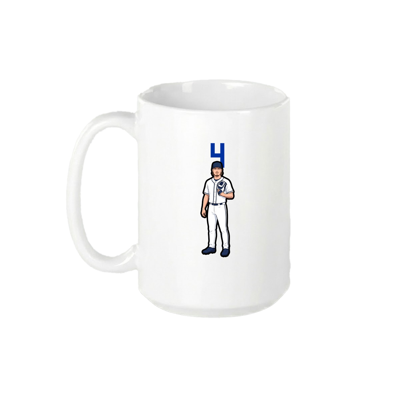 15oz Coffee Mug — Number Top in White
