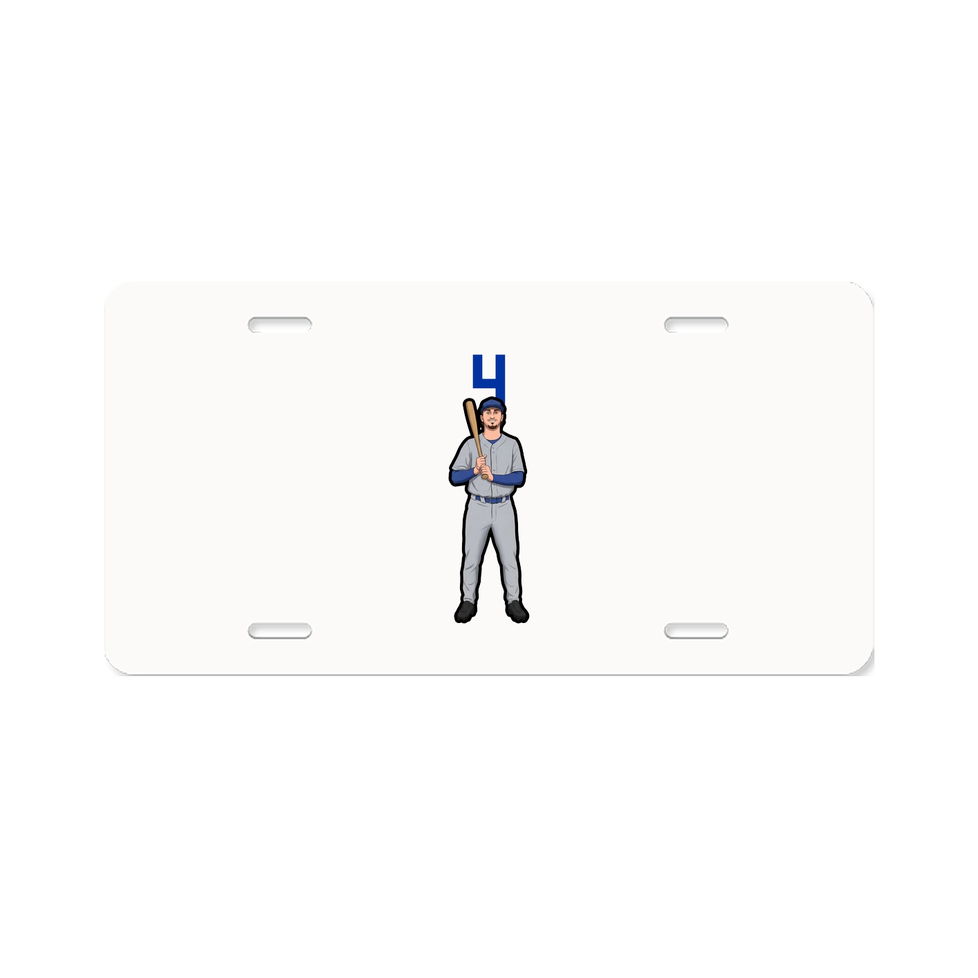 License Plate — Number Top in Classic