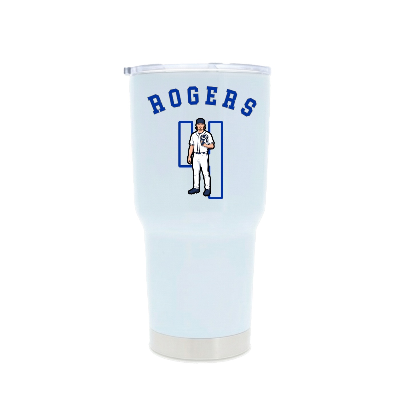 30oz Stainless Steel Tumbler — Shirsey Arch in White