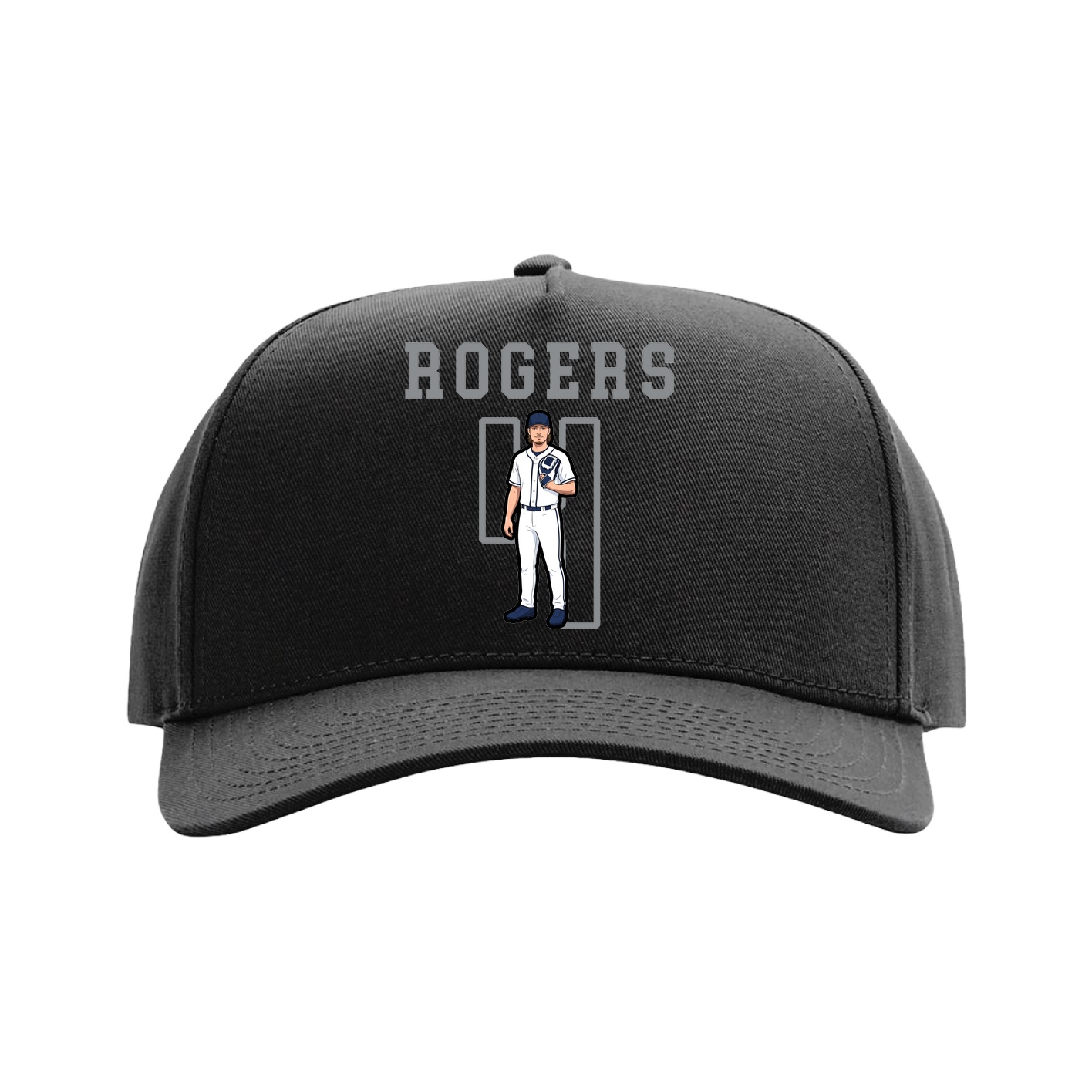 Full Fabric Five-Panel Champ Cap — Shirsey in Black