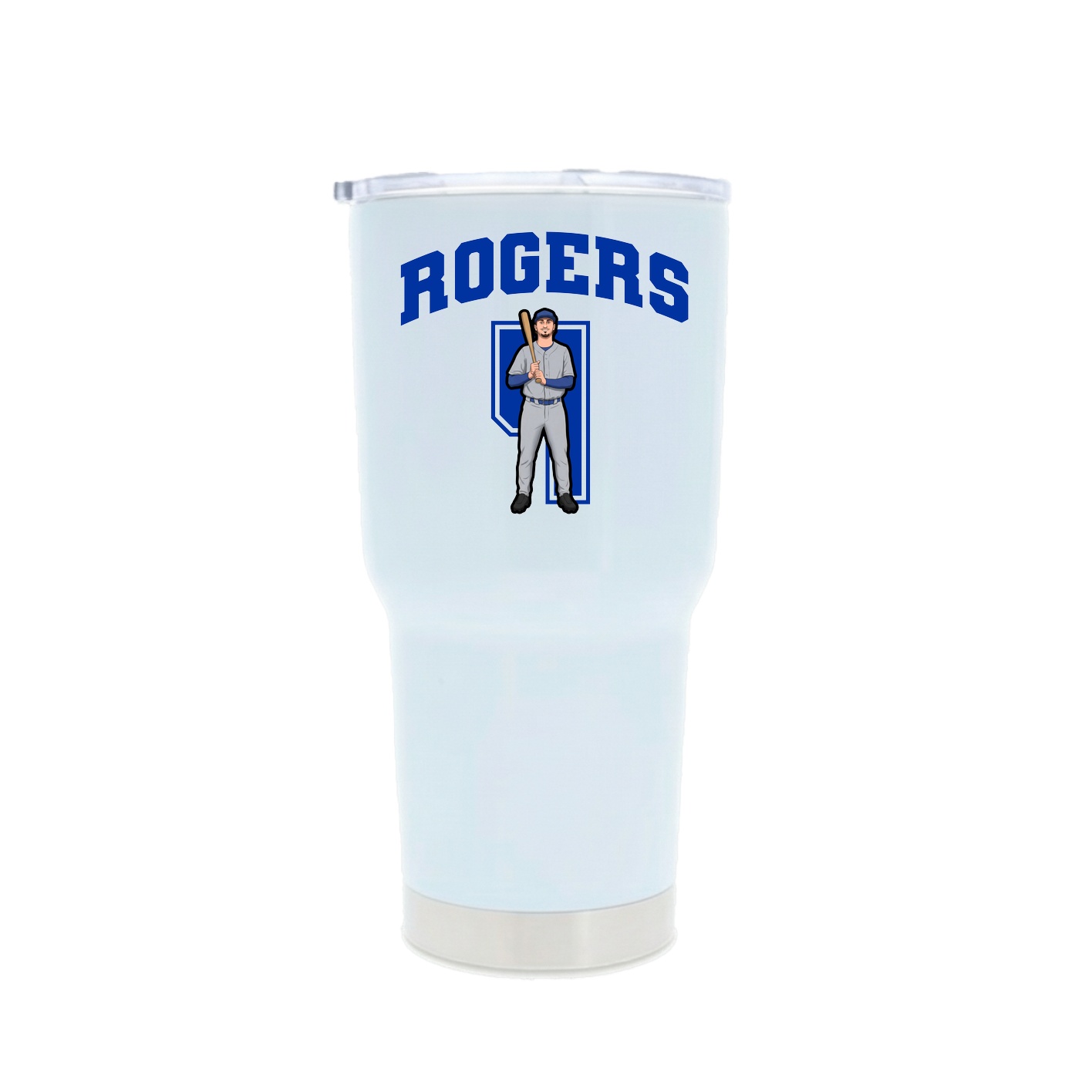 30oz Stainless Steel Tumbler — Number in White