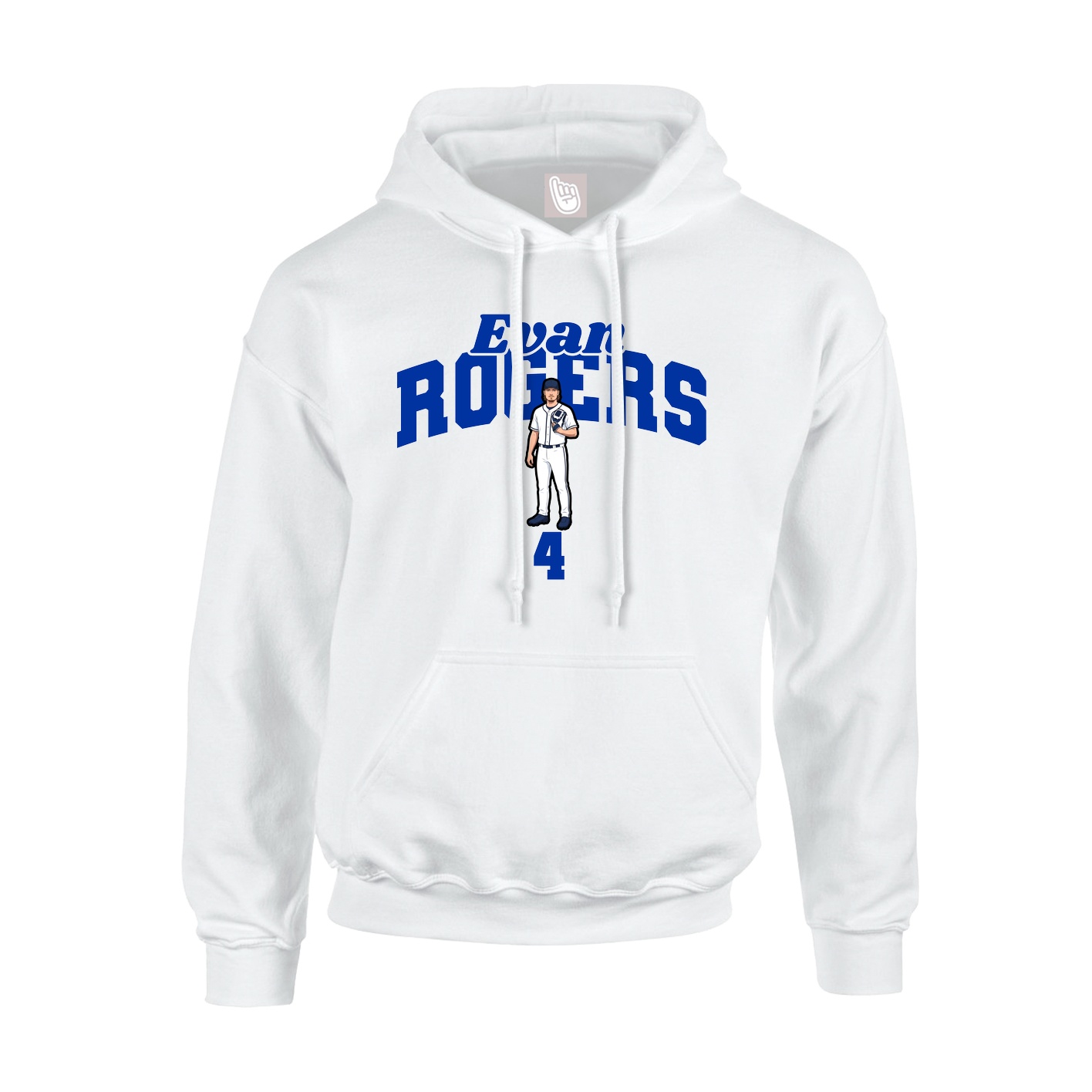 Youth Hoodie — Signature Arch in White