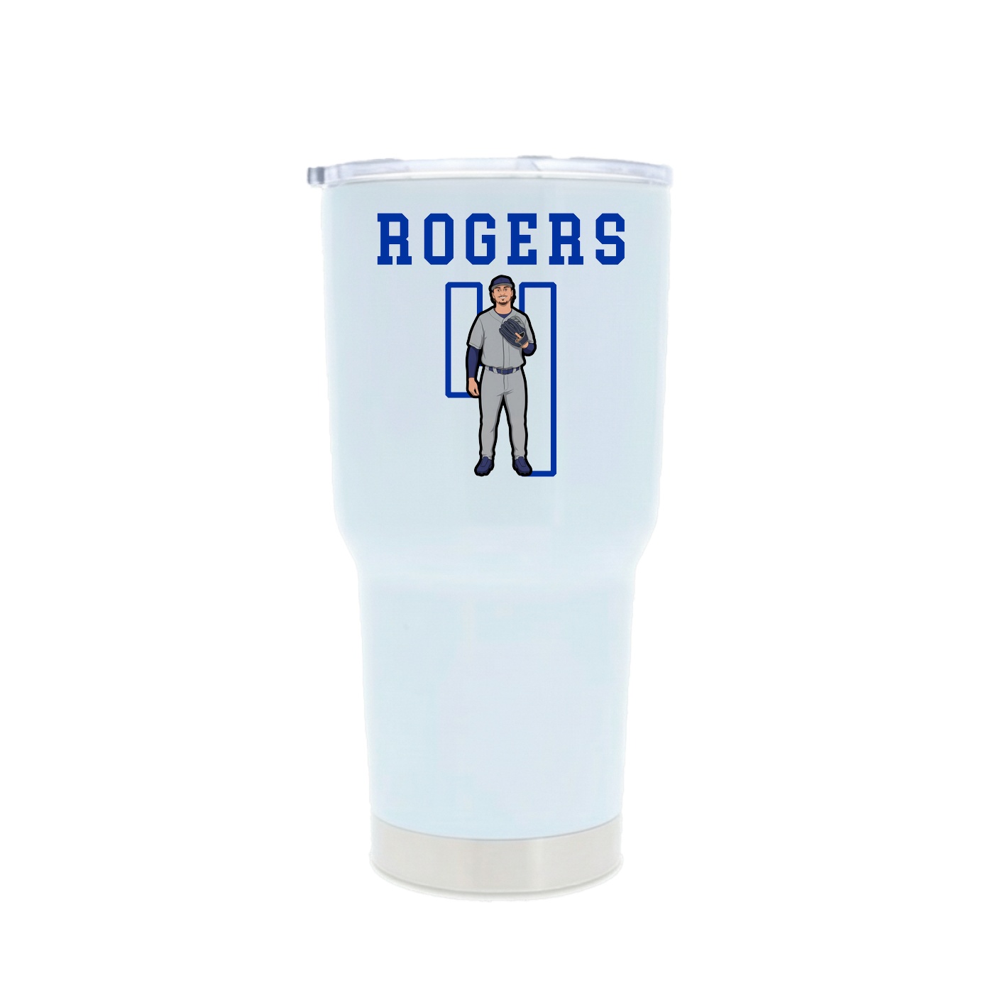 30oz Stainless Steel Tumbler — Shirsey in White