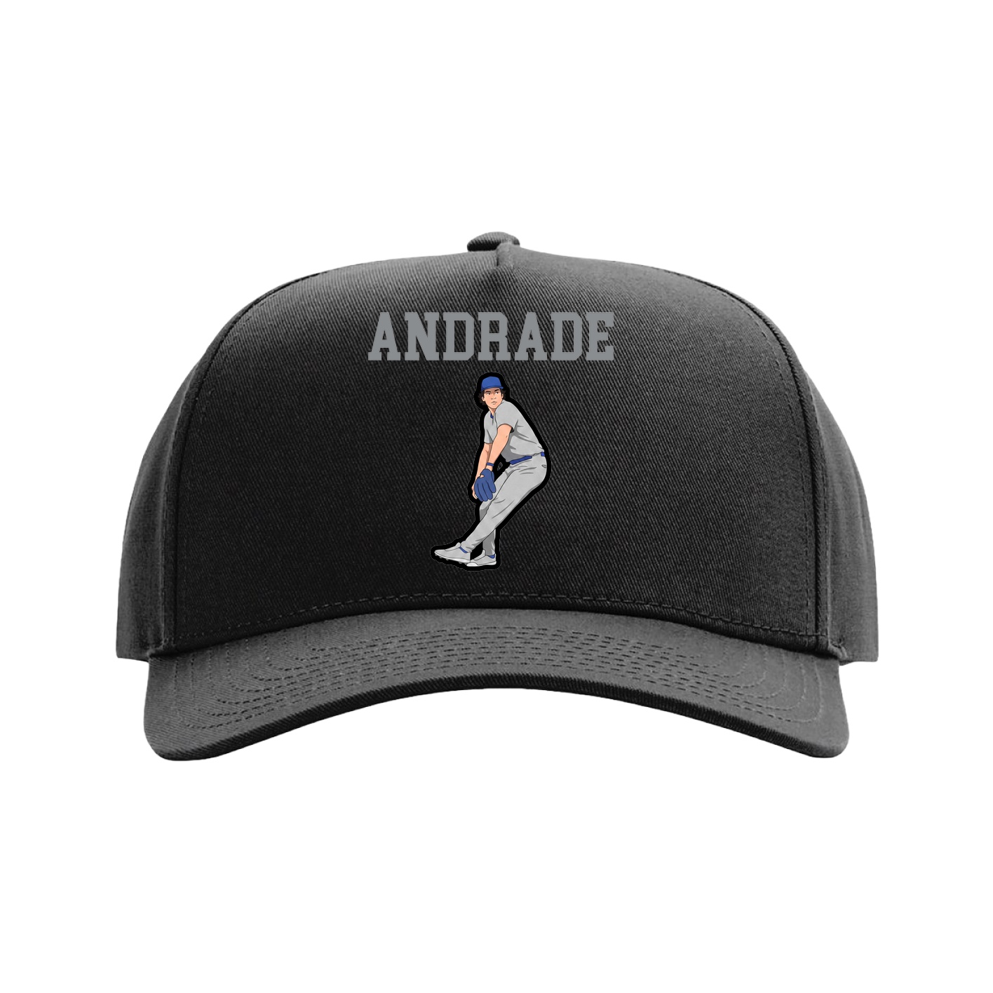 Full Fabric Five-Panel Champ Cap — Shirsey in Black