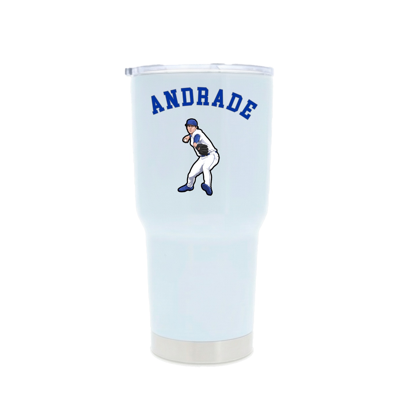 30oz Stainless Steel Tumbler — Shirsey Arch in White