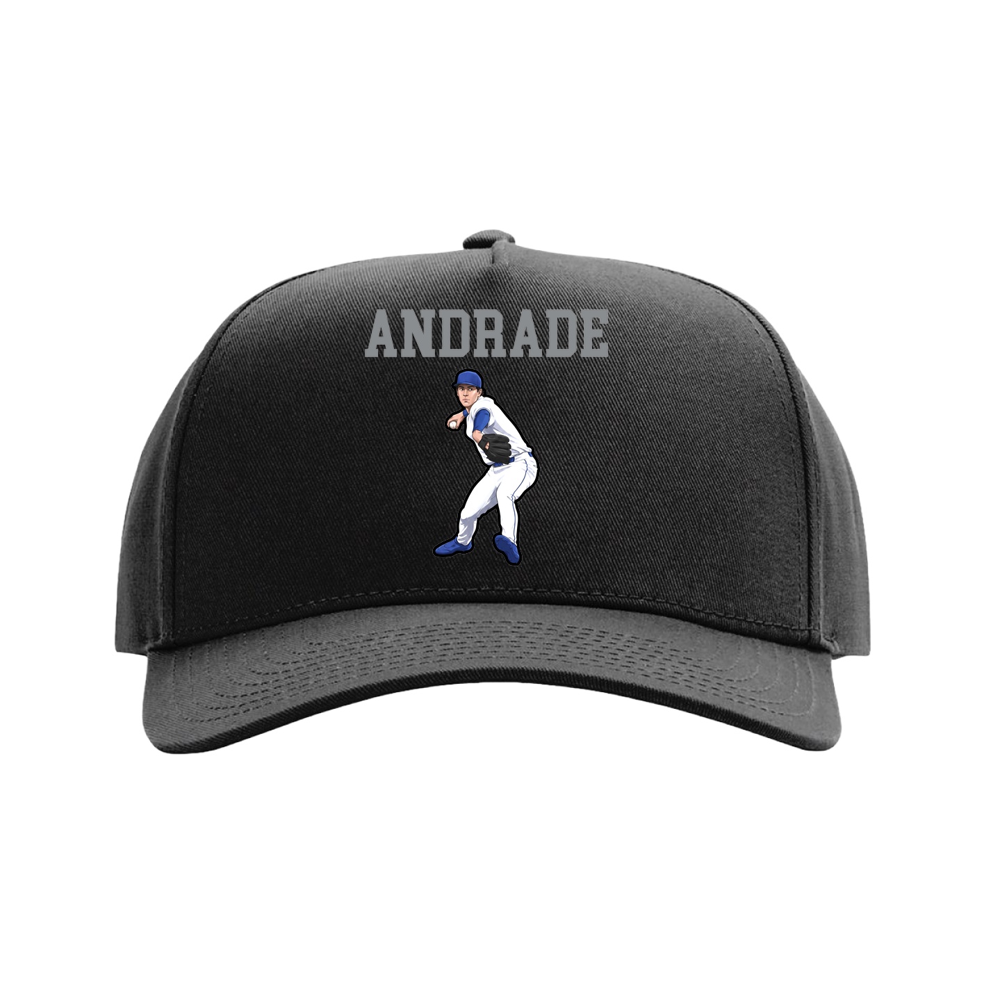 Full Fabric Five-Panel Champ Cap — Shirsey in Black