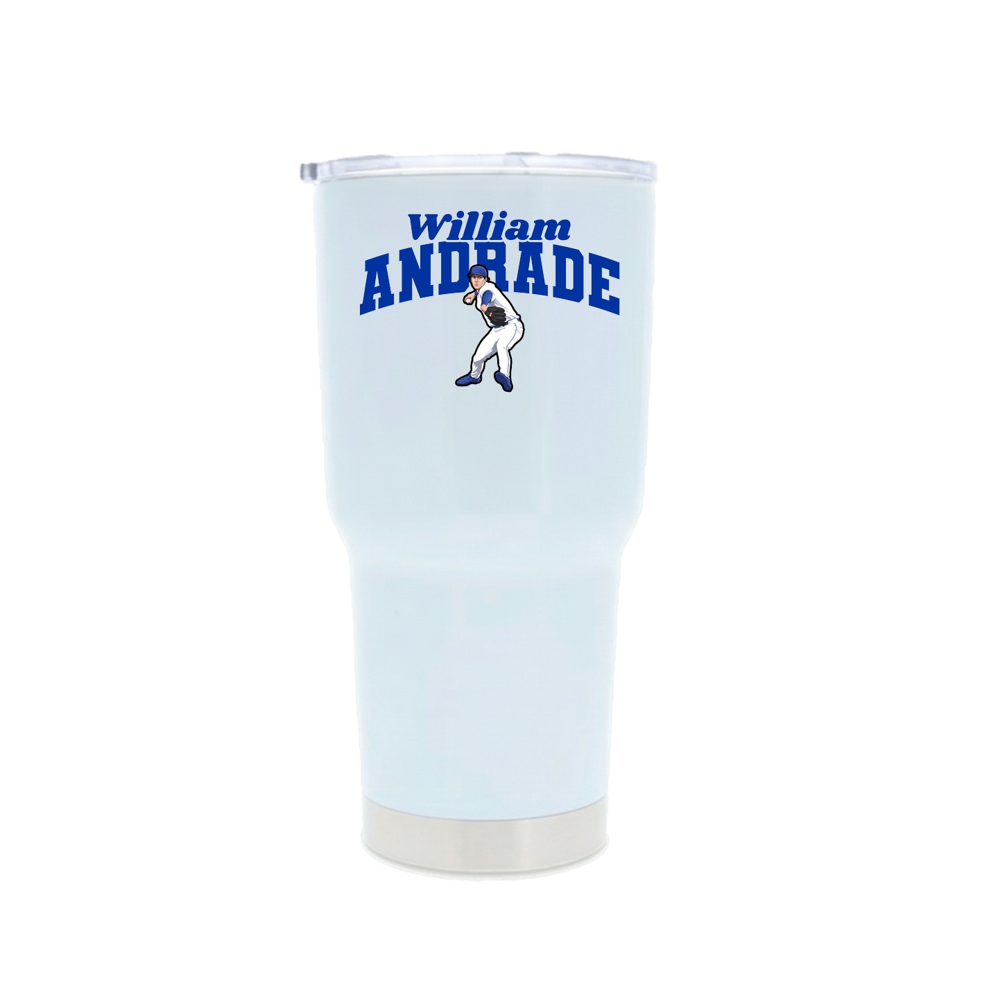 30oz Stainless Steel Tumbler — Signature Arch in White