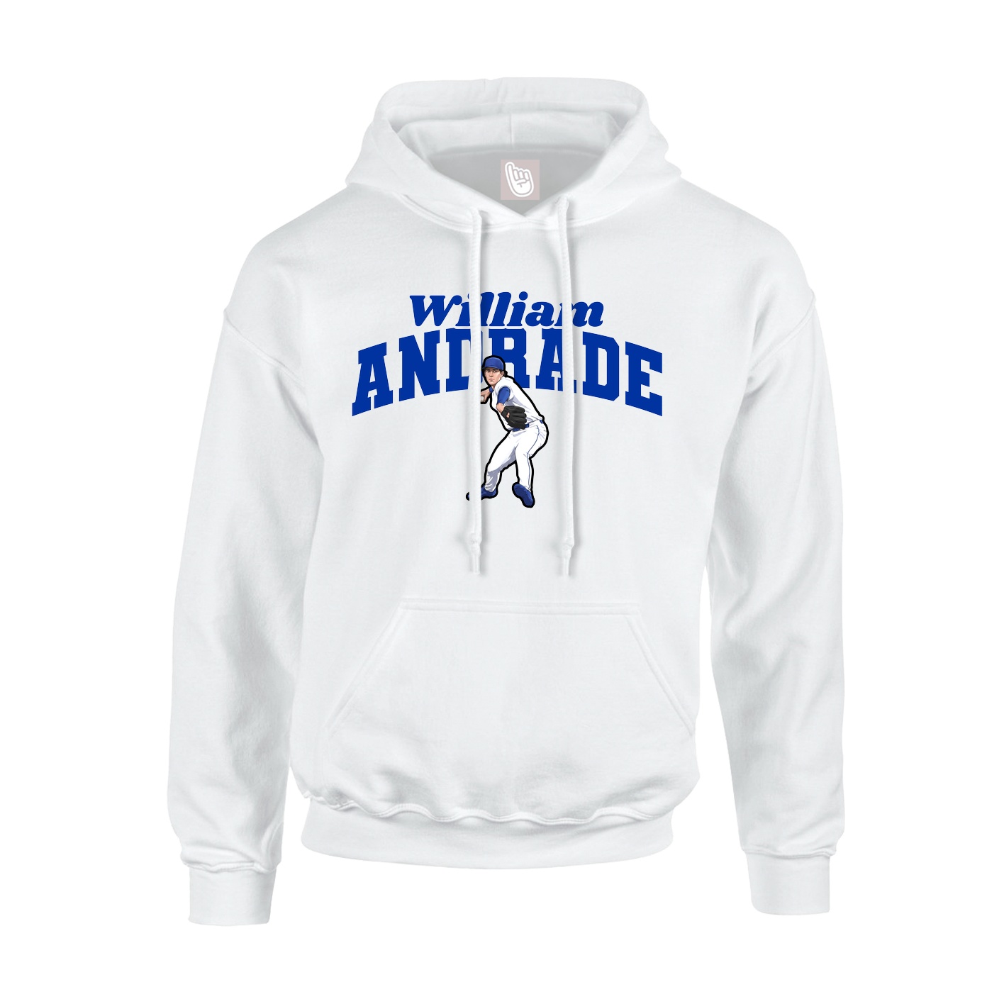 Hoodie — Signature Arch in White