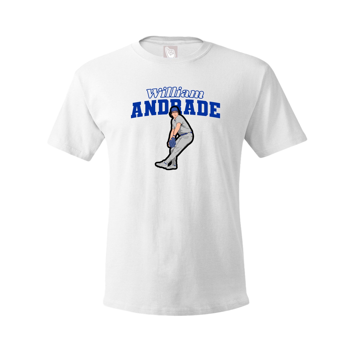 Youth Tee — Name Arch in White