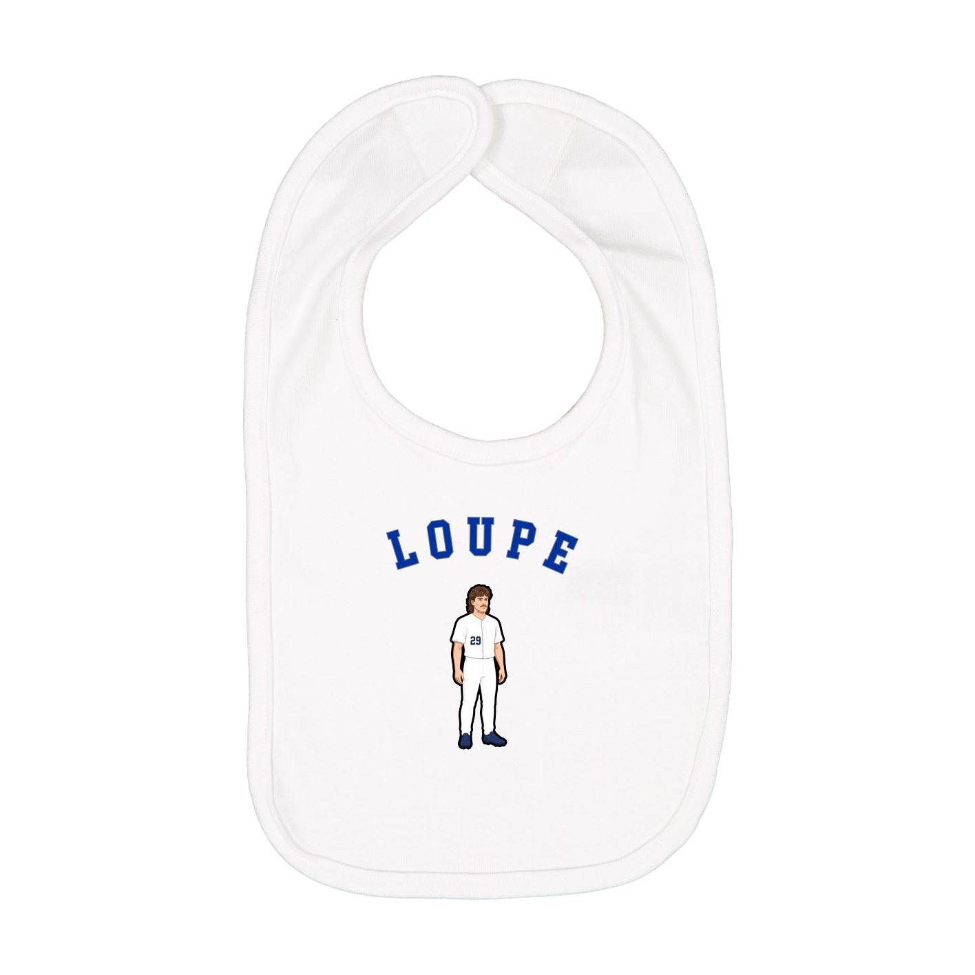 Infant Bib — Shirsey Arch in White