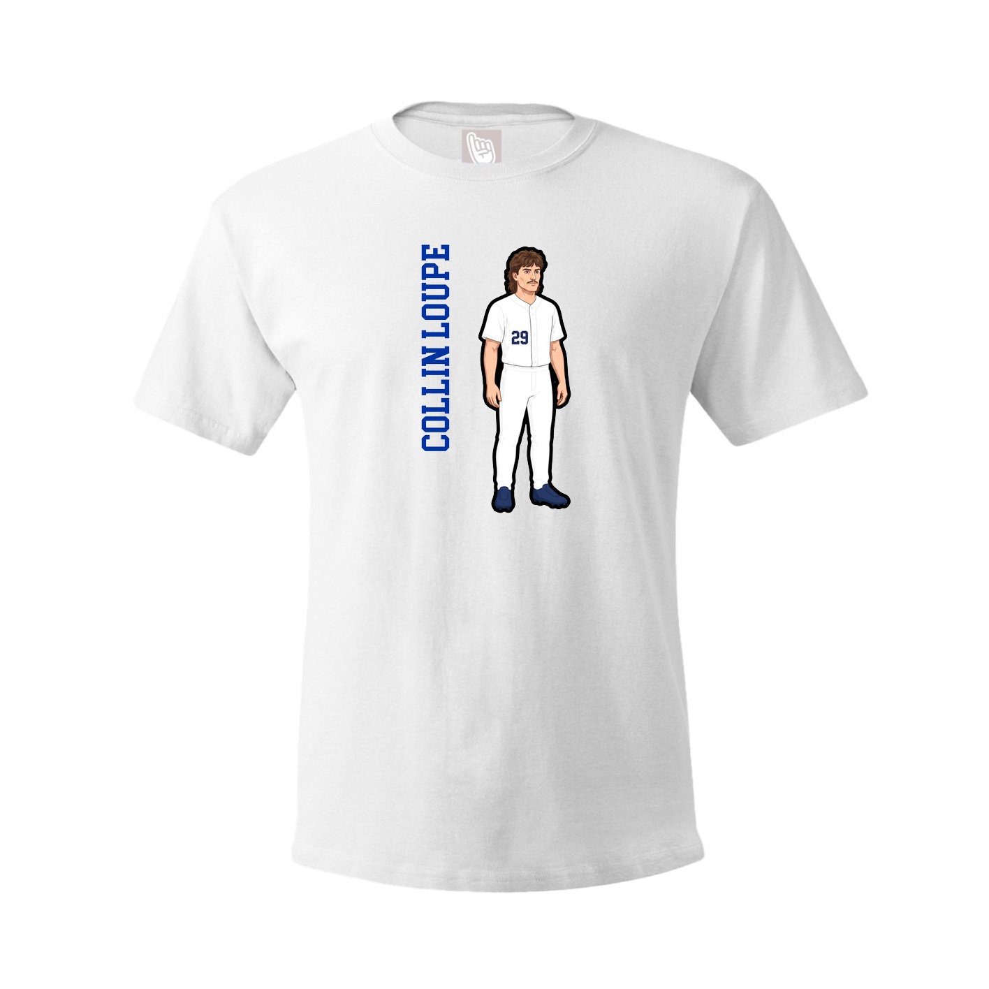 Youth Tee — Name Vertical in White
