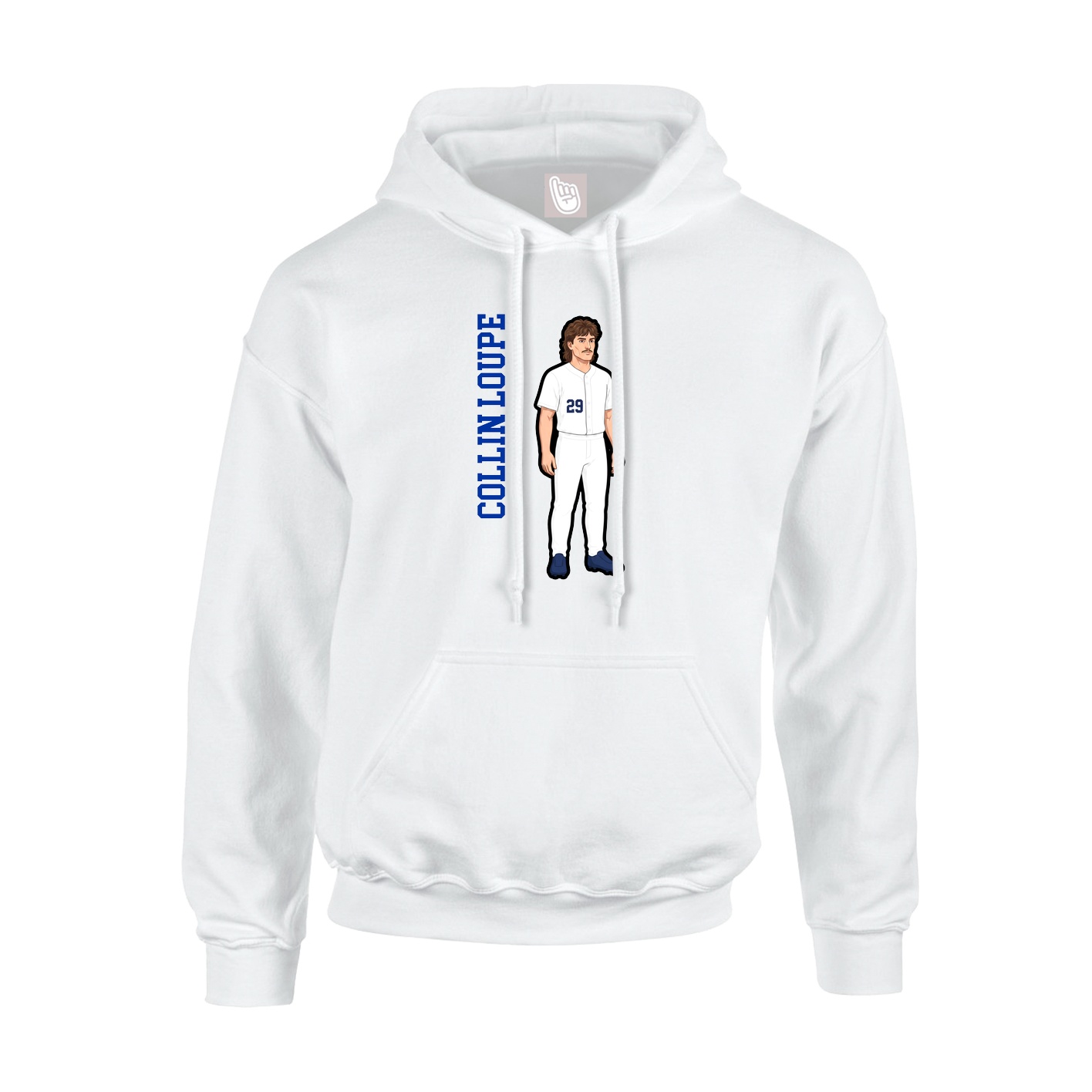 Hoodie — Name Vertical in White