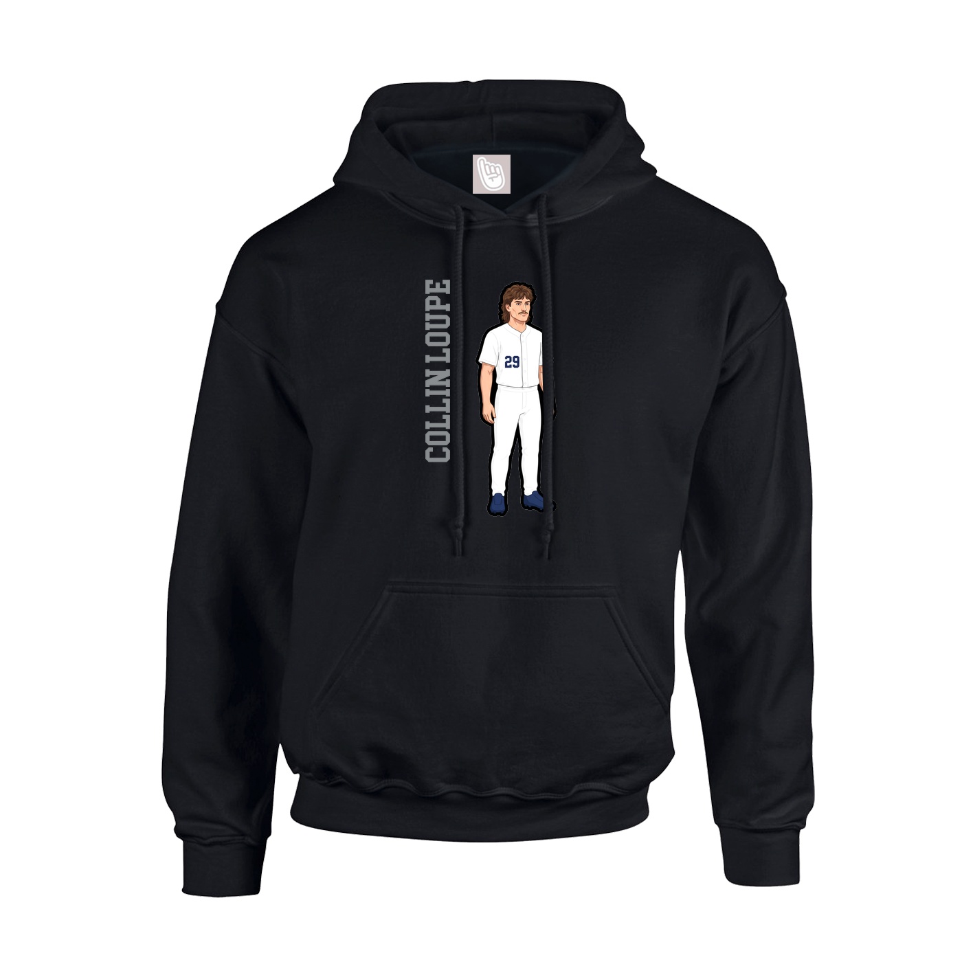 Youth Hoodie — Name Vertical in Black