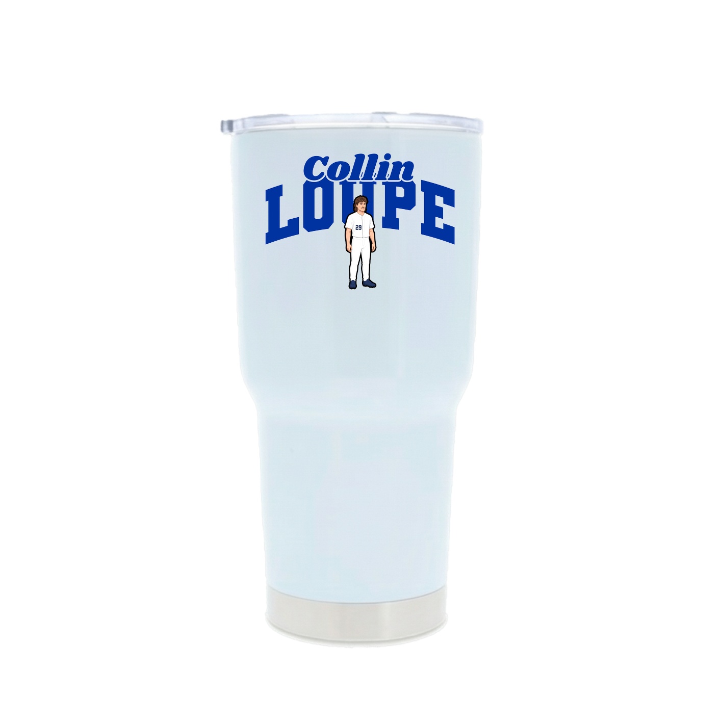30oz Stainless Steel Tumbler — Signature Arch in White