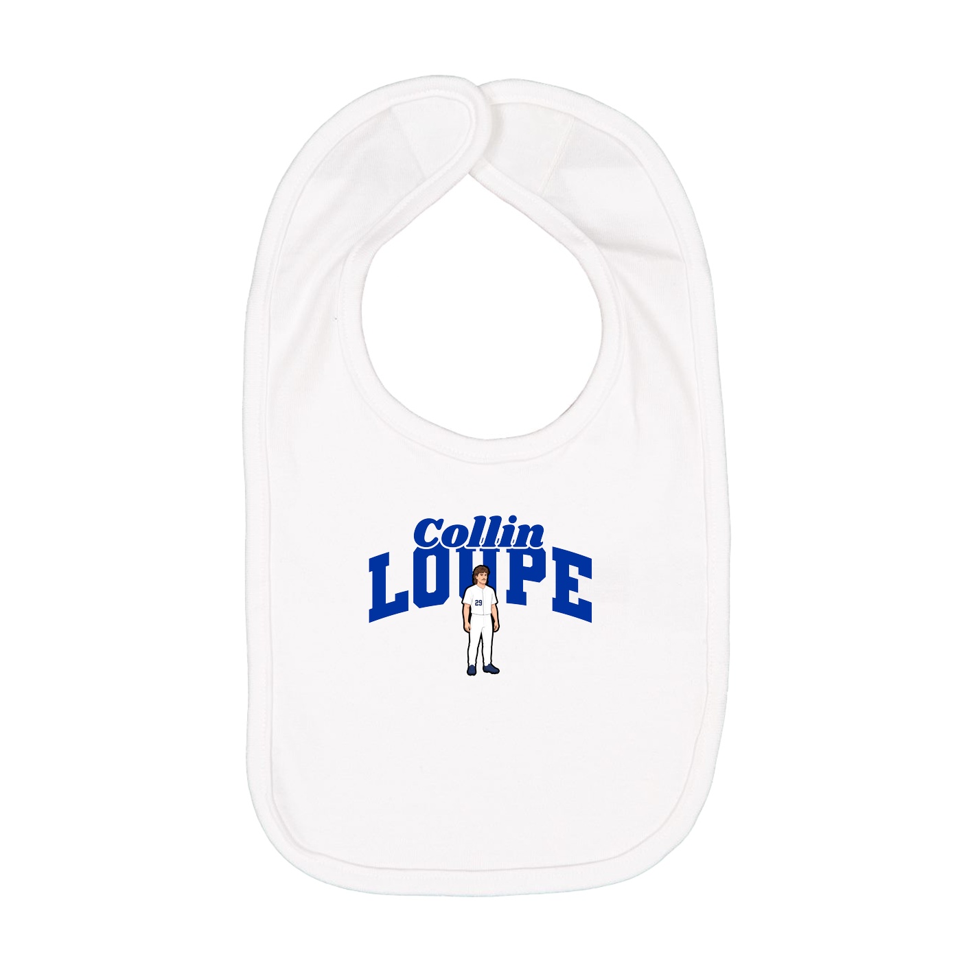 Infant Bib — Signature Arch in White