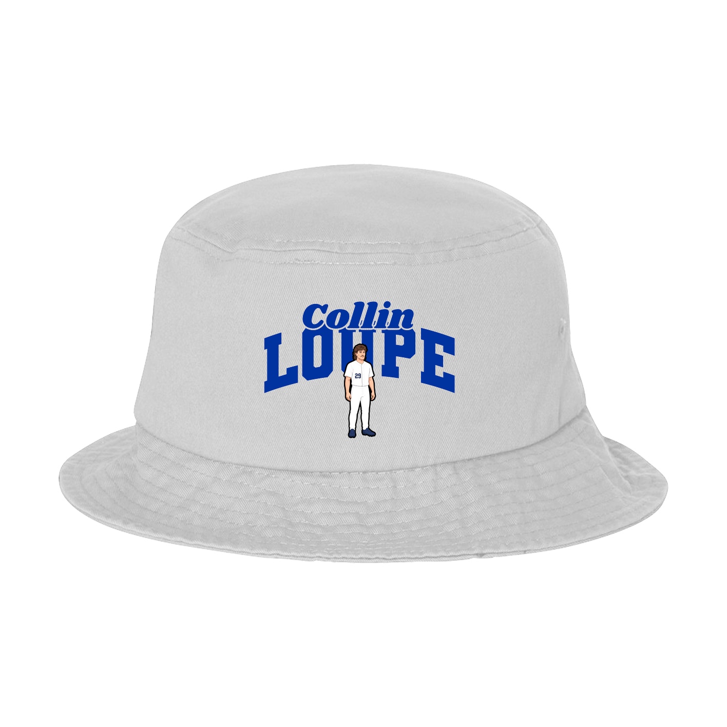 Bucket Cap — Signature Arch in White