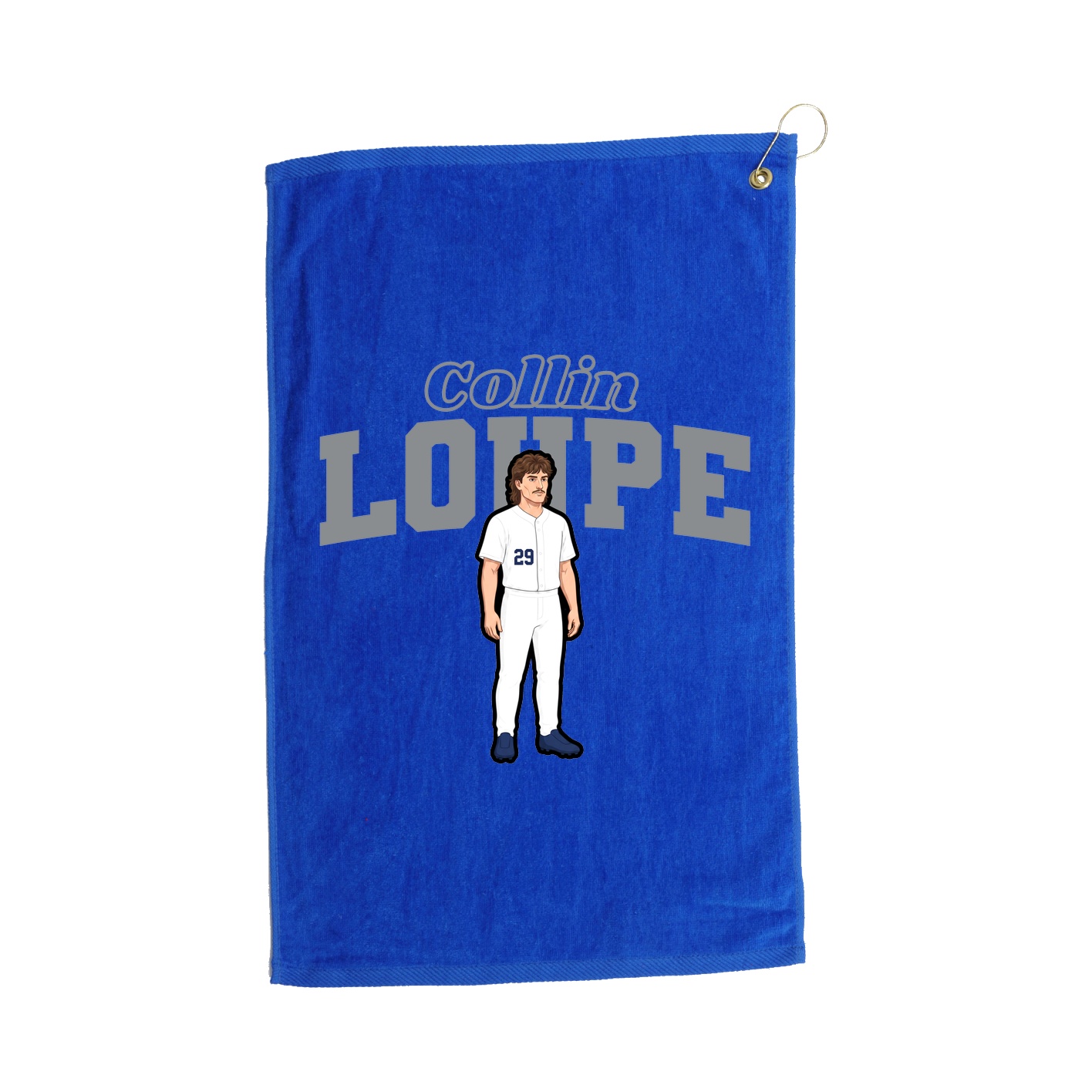 Golf Towel — Name Arch in Royal