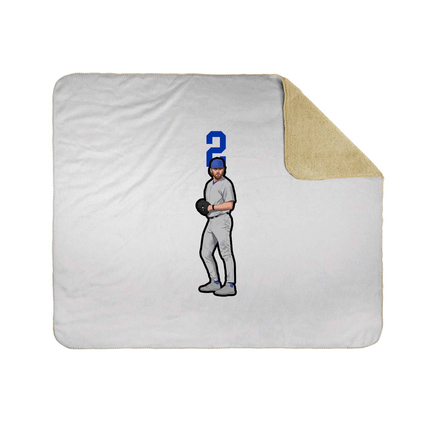 Throw Blanket — Number Top in White