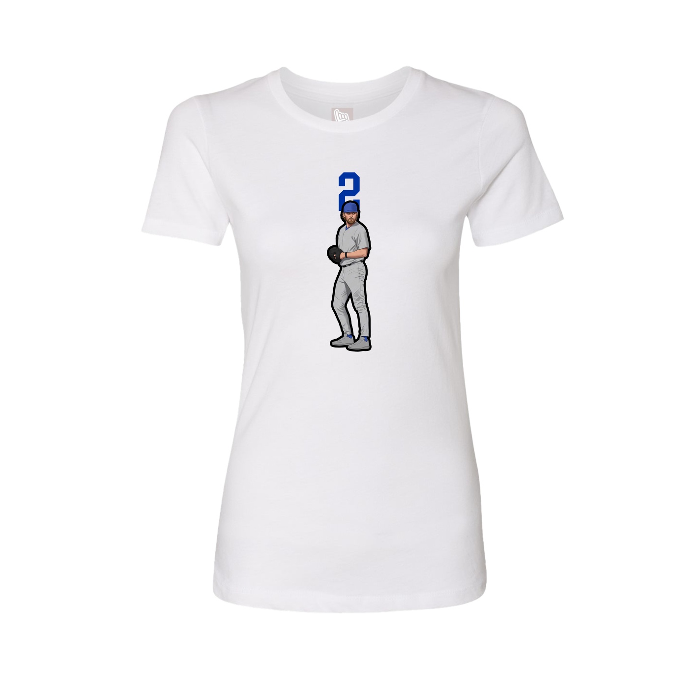 Fitted Women's Tee — Number Top in White