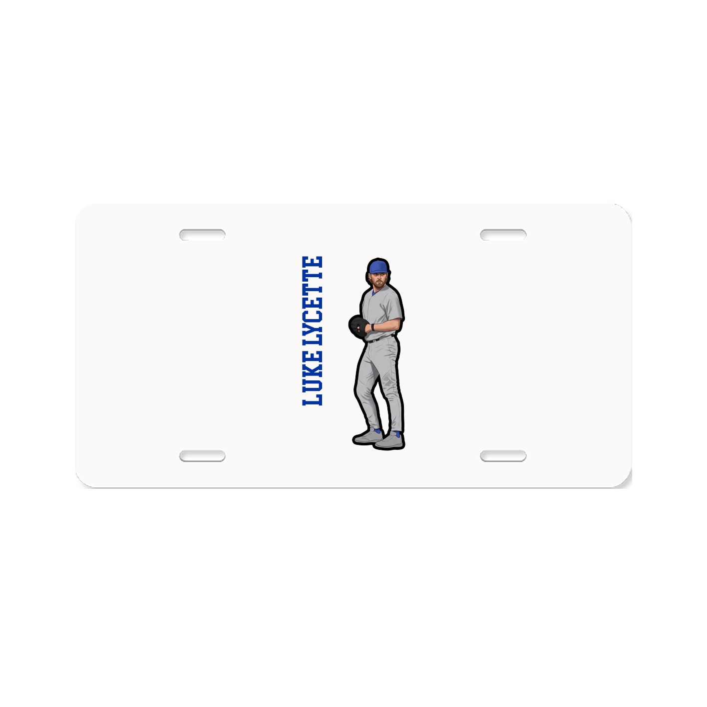 License Plate — Name Vertical in Classic