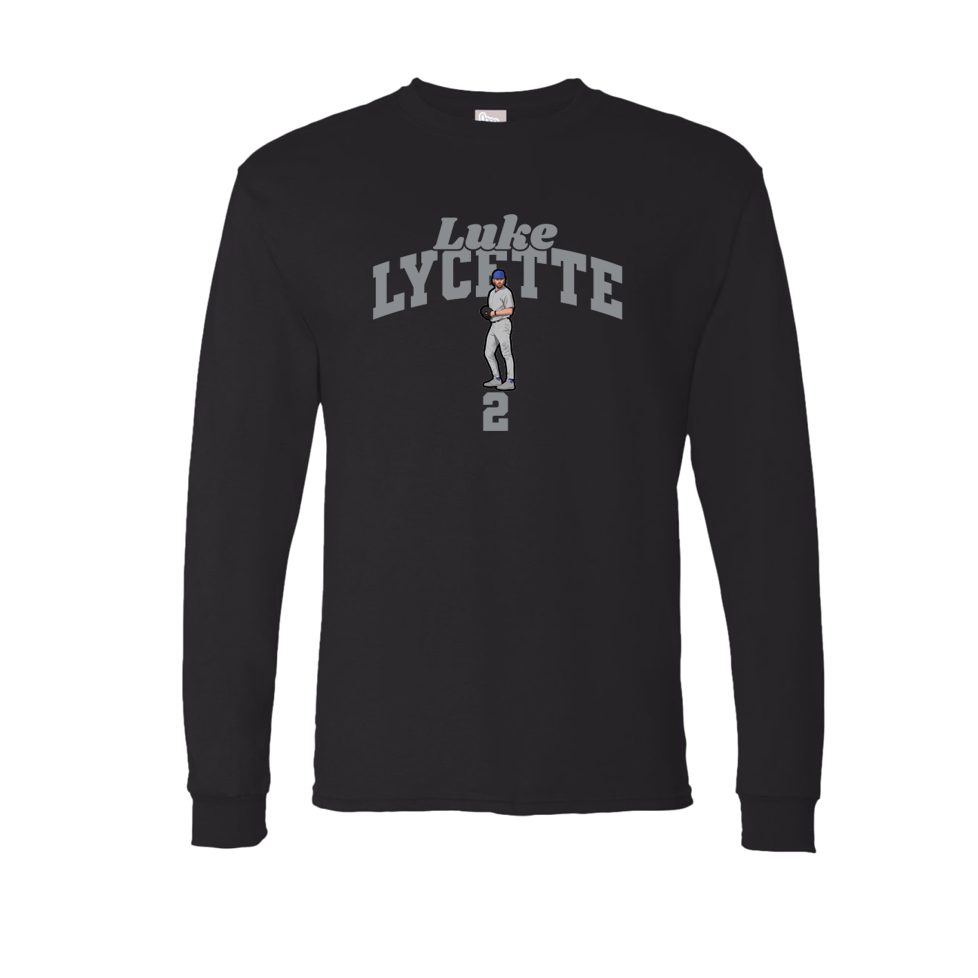 Long Sleeve Tee — Signature Arch in Black