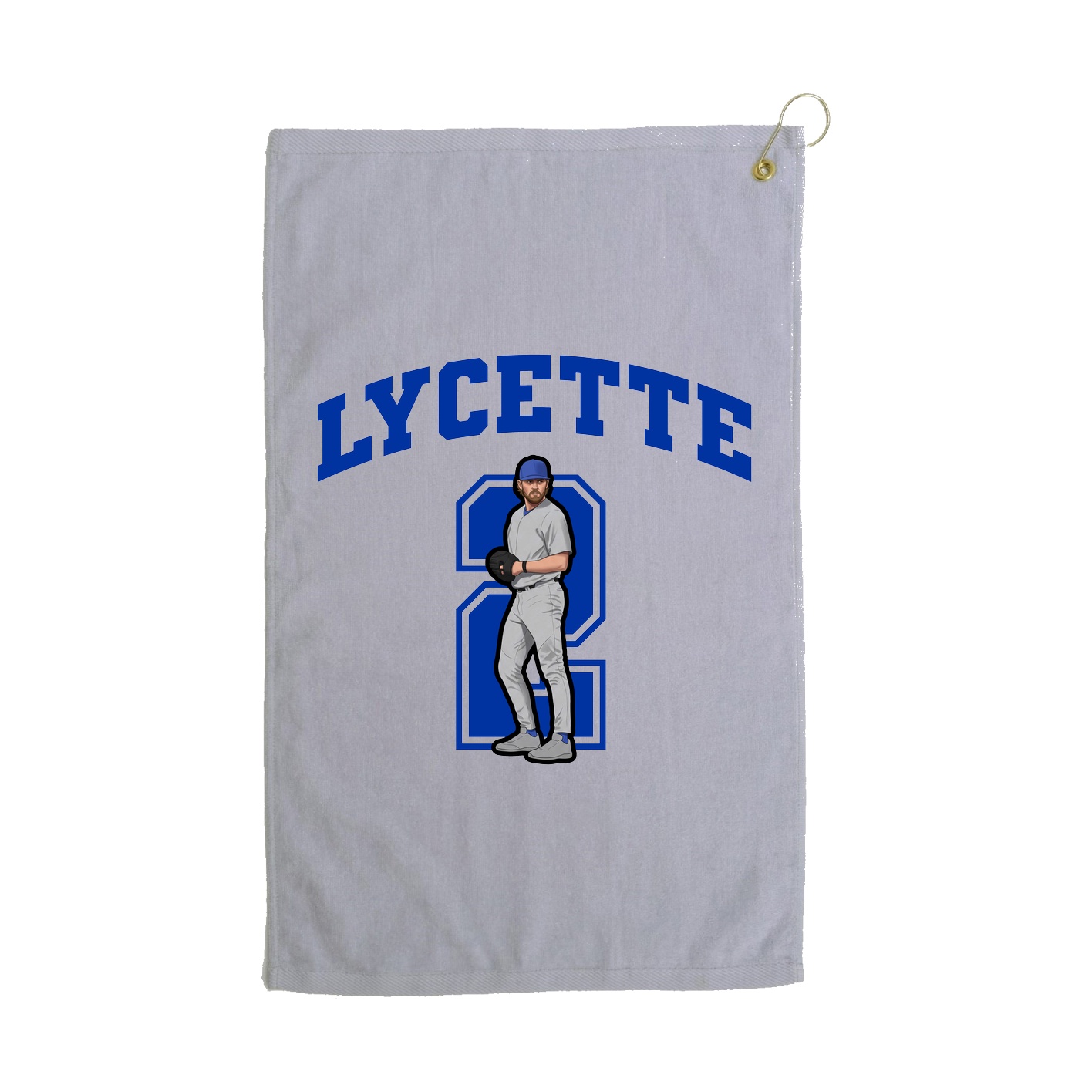 Golf Towel — Number in Grey