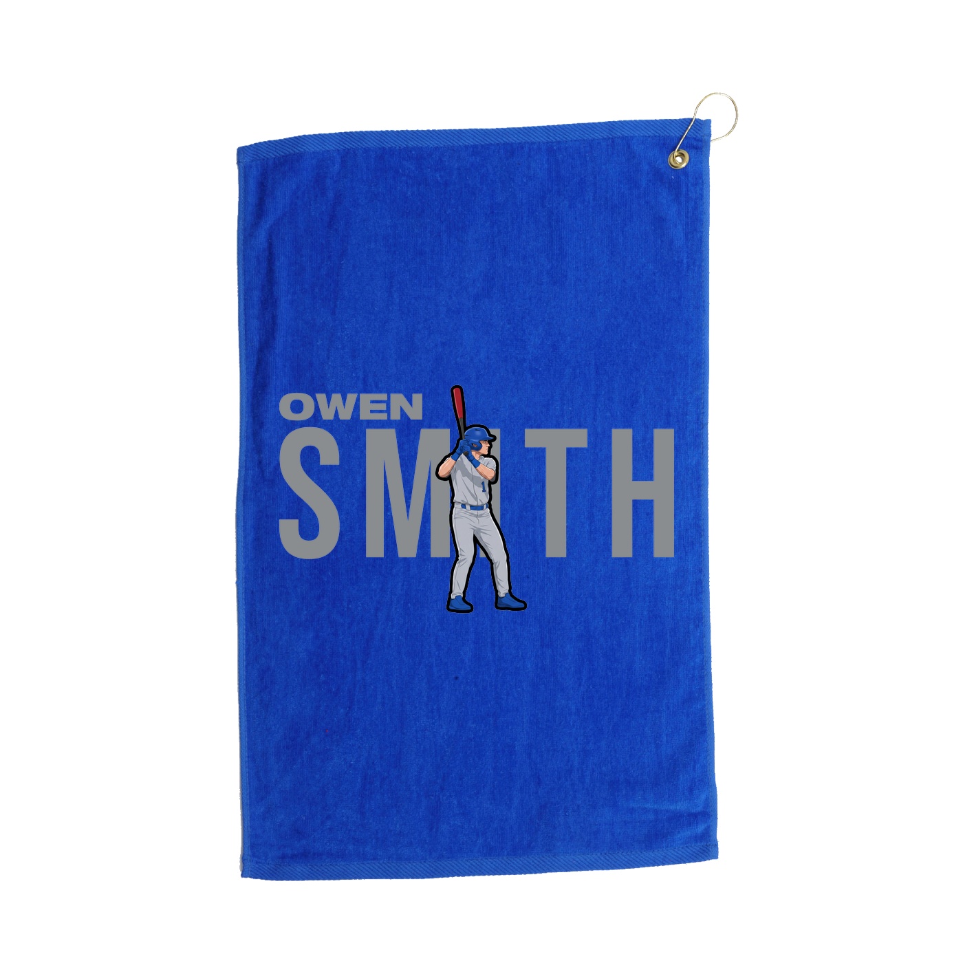 Golf Towel — Player Name in Royal