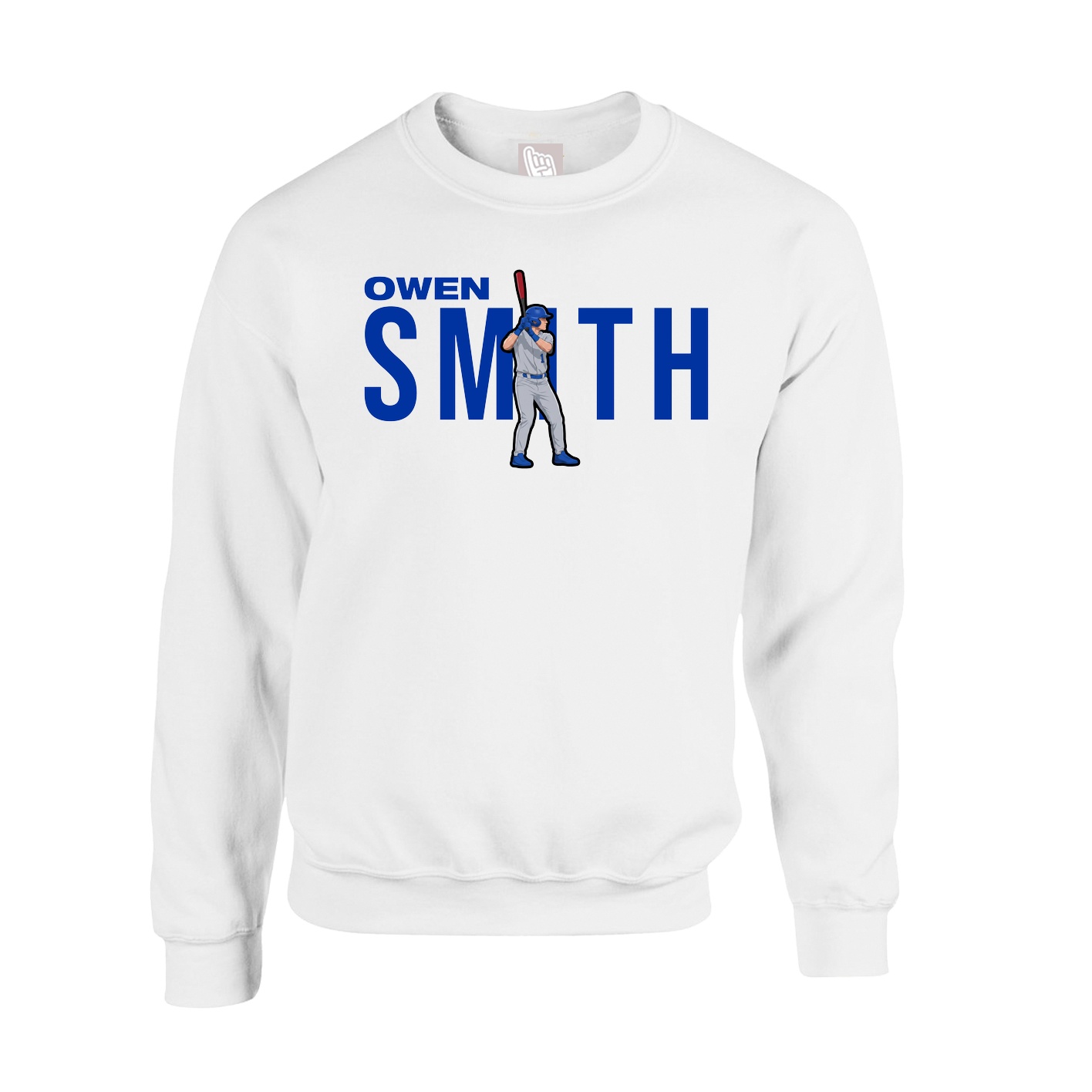 Fleece Crew — Player Name in White
