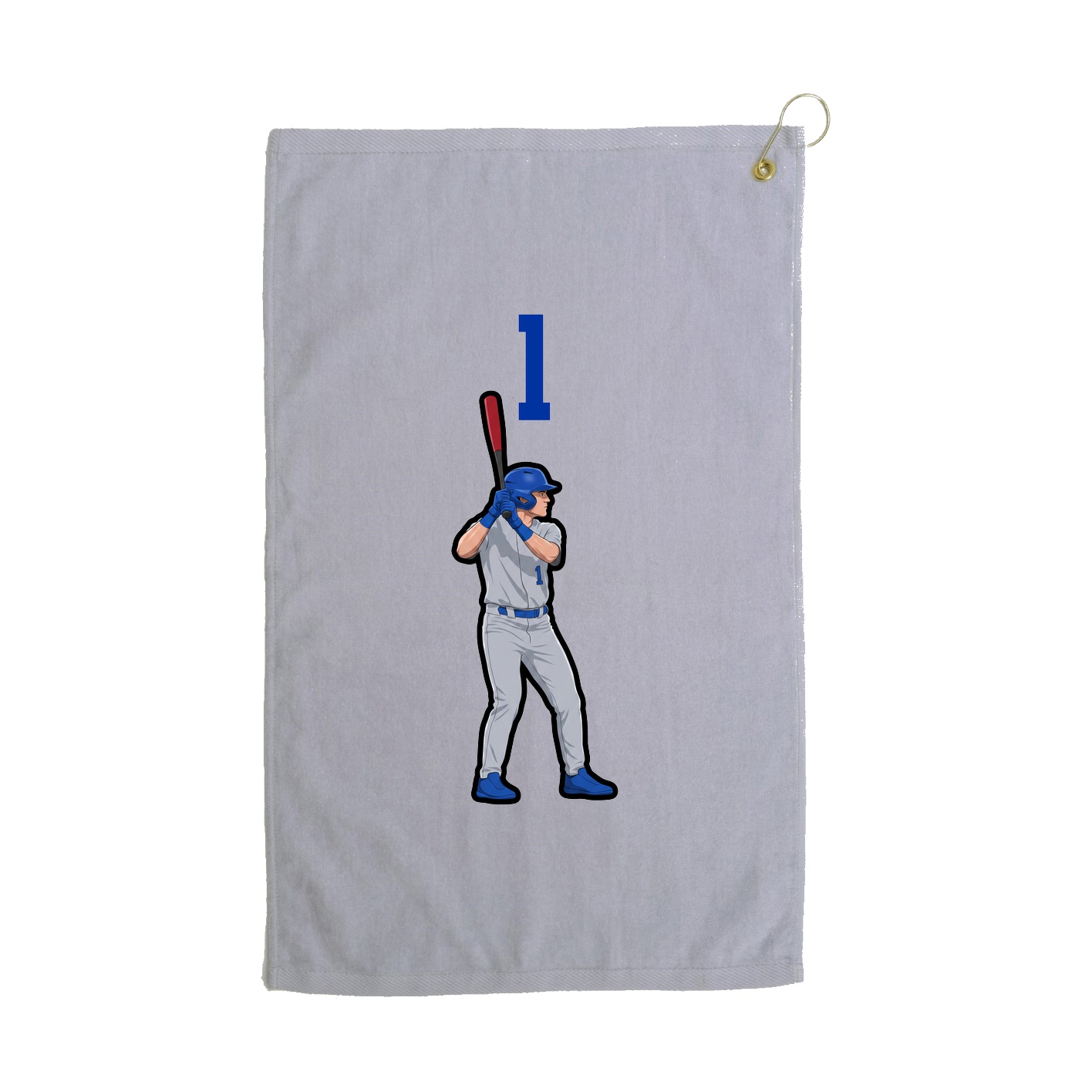 Golf Towel — Number Top in Grey