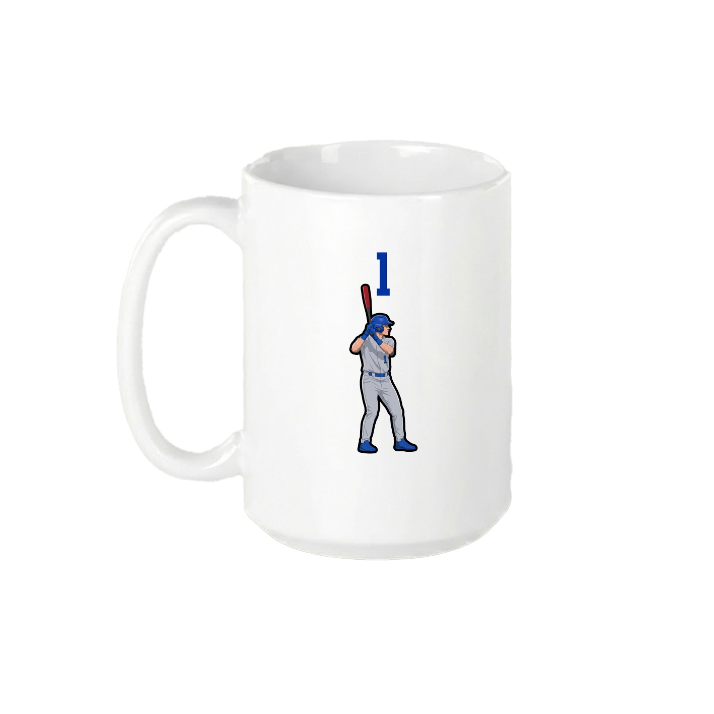 15oz Coffee Mug — Number Top in White