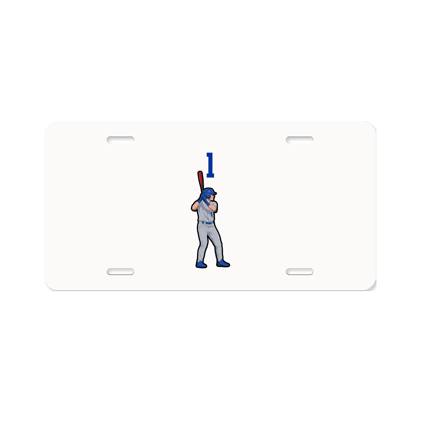 License Plate — Number Top in Classic