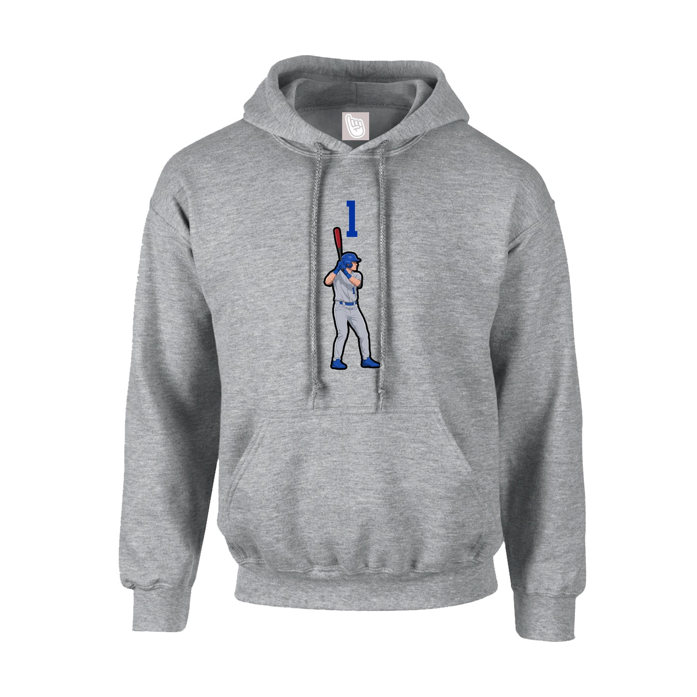 Youth Hoodie — Number Top in Grey