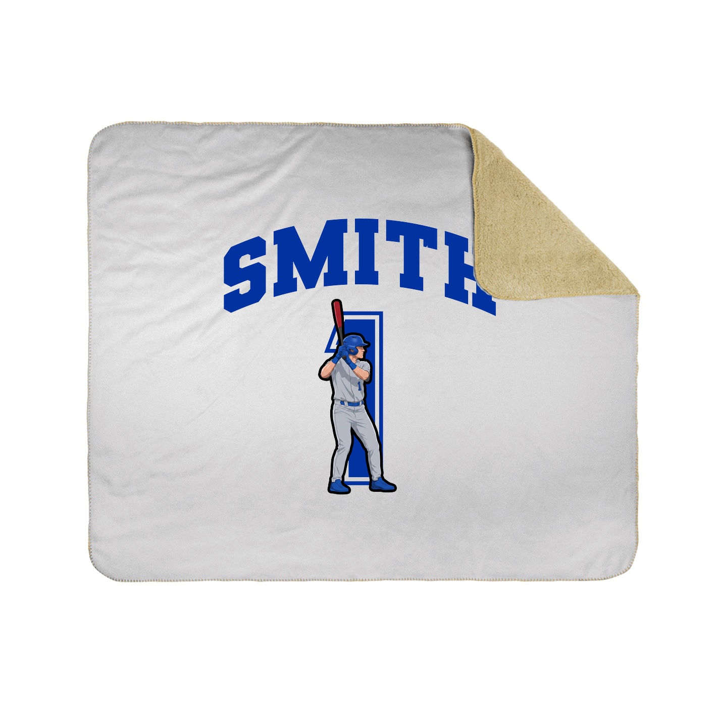 Throw Blanket — Number in White