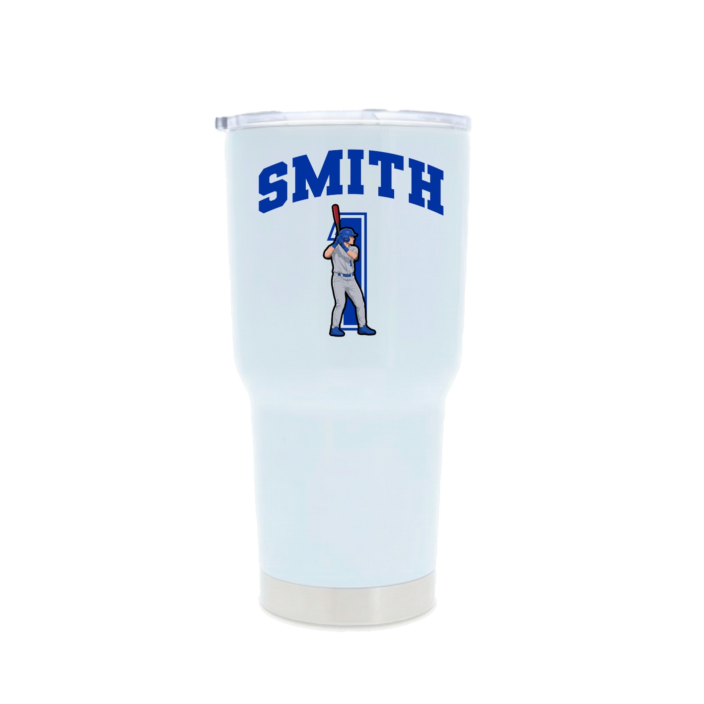 30oz Stainless Steel Tumbler — Number in White